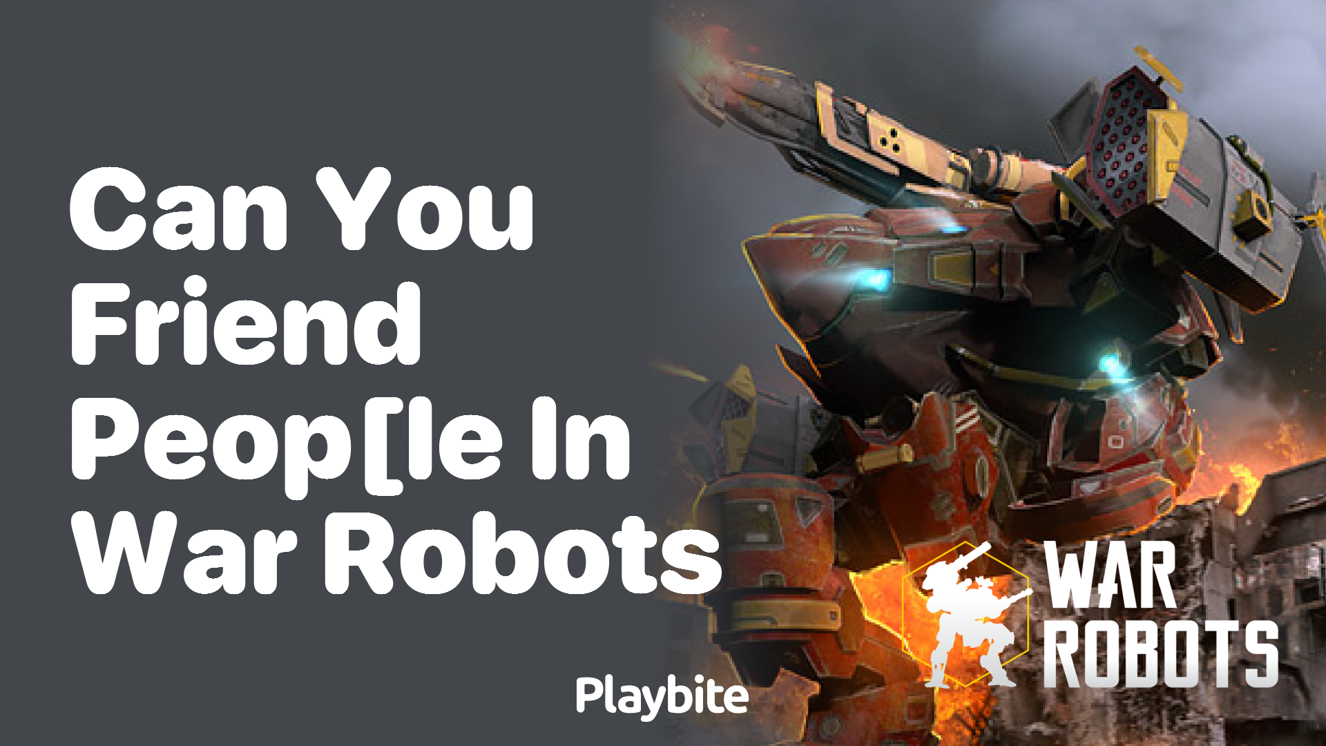 Can You Friend People in War Robots?