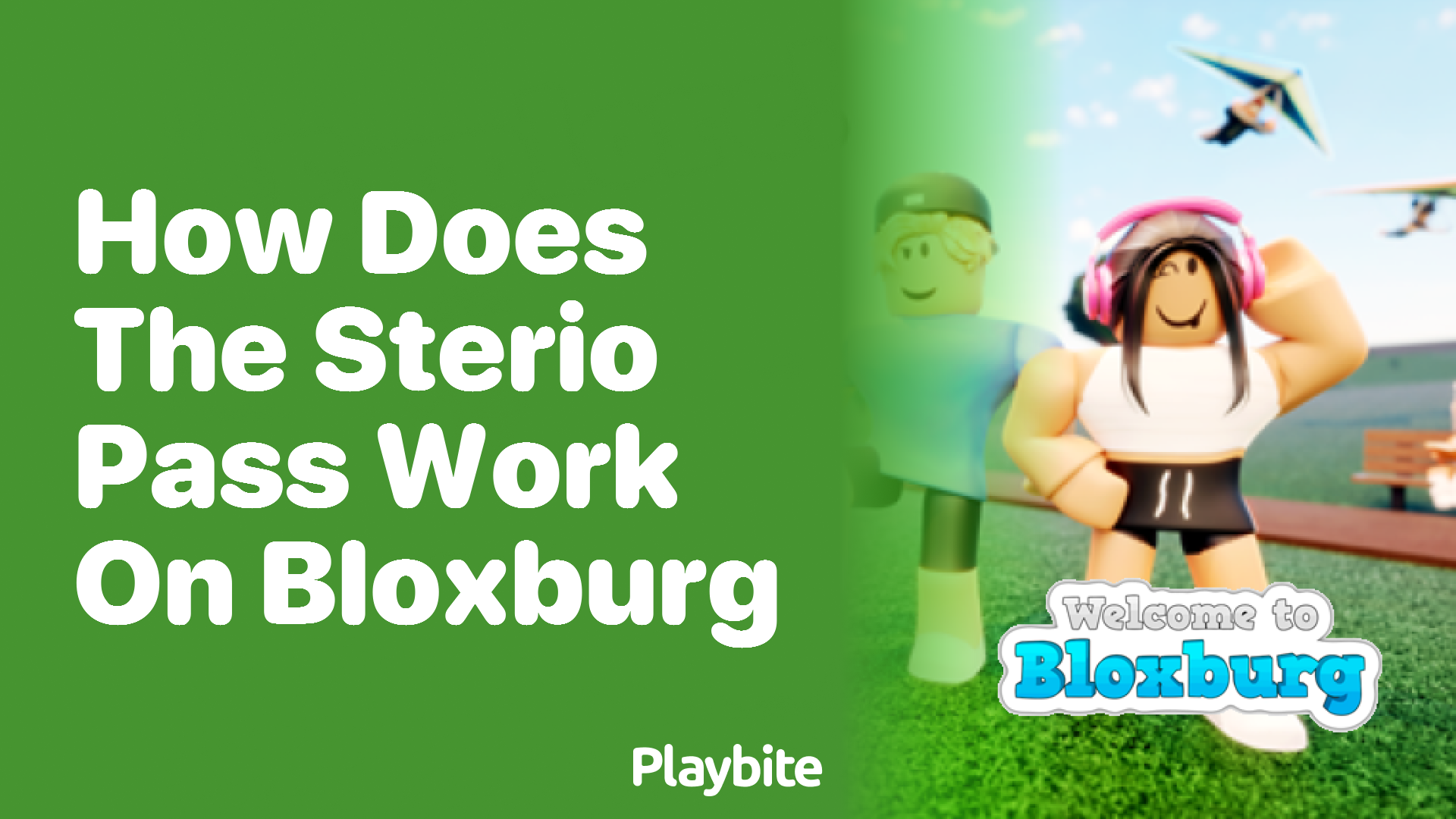 How does the Stereo Pass work on Bloxburg?