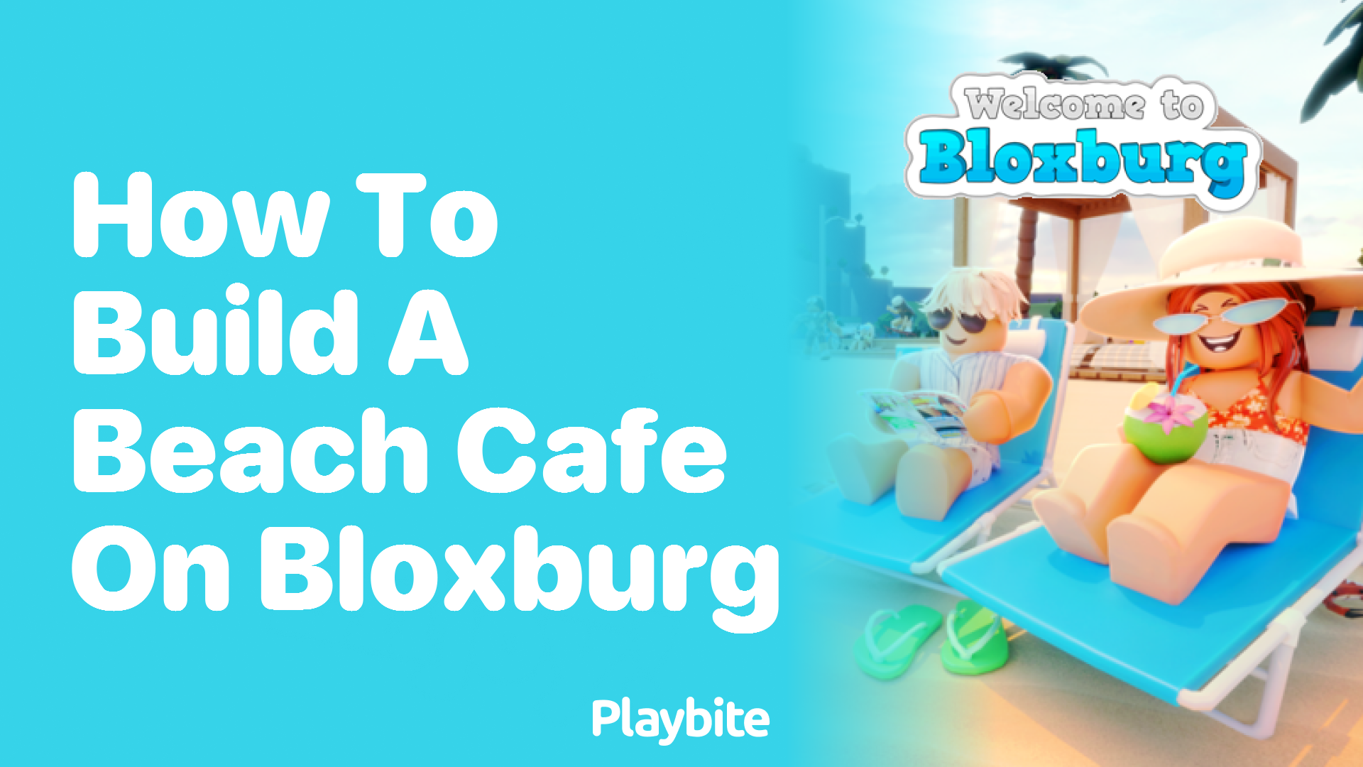 How to Build a Beach Cafe on Bloxburg