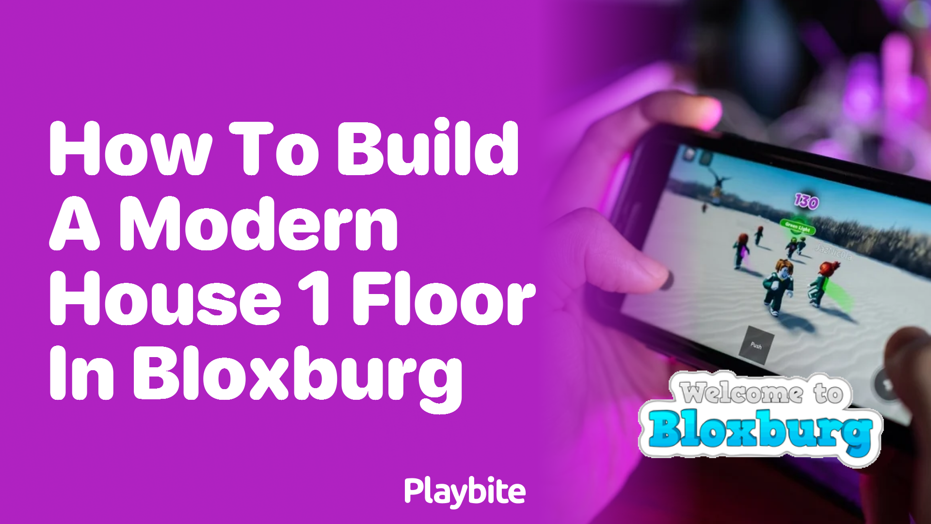 How to Build a Modern House with One Floor in Bloxburg