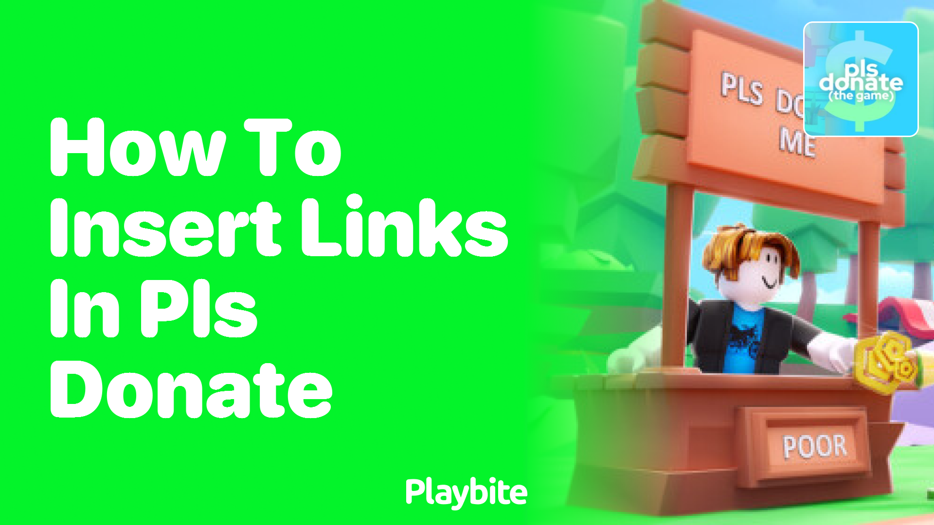 How to Insert Links in PLS DONATE on Roblox