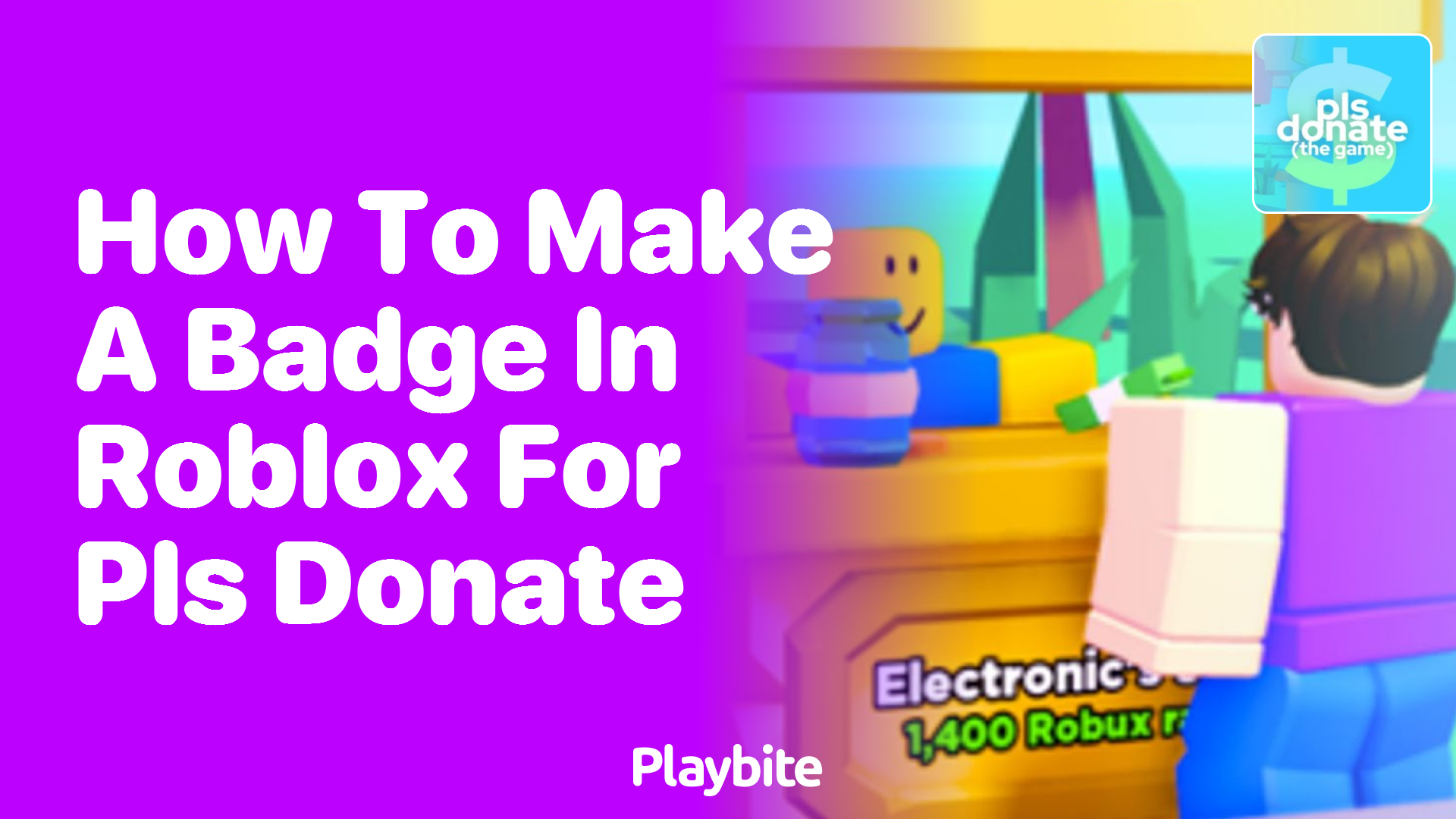 How to Make a Badge in Roblox for PLS DONATE