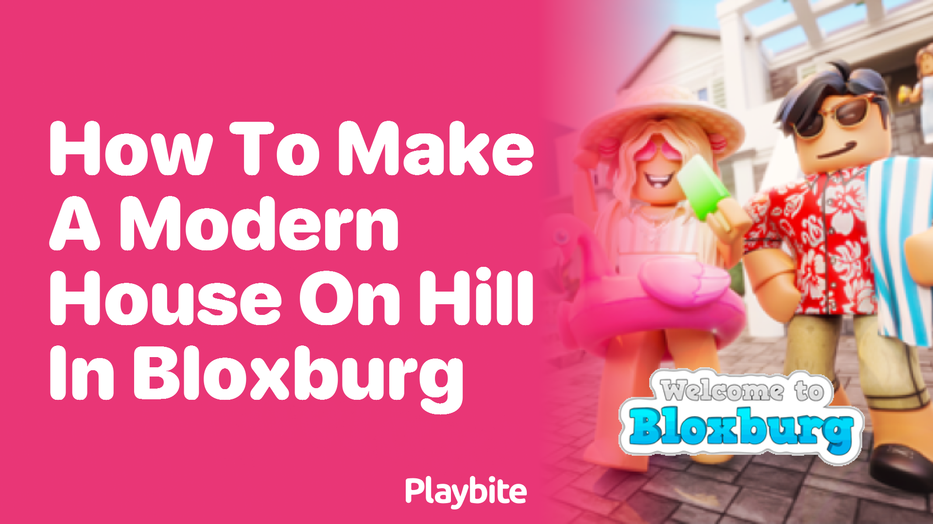 How to Make a Modern House on a Hill in Bloxburg