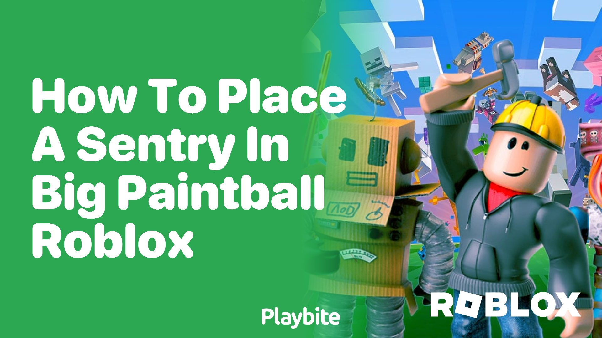 How to Place a Sentry in Big Paintball Roblox
