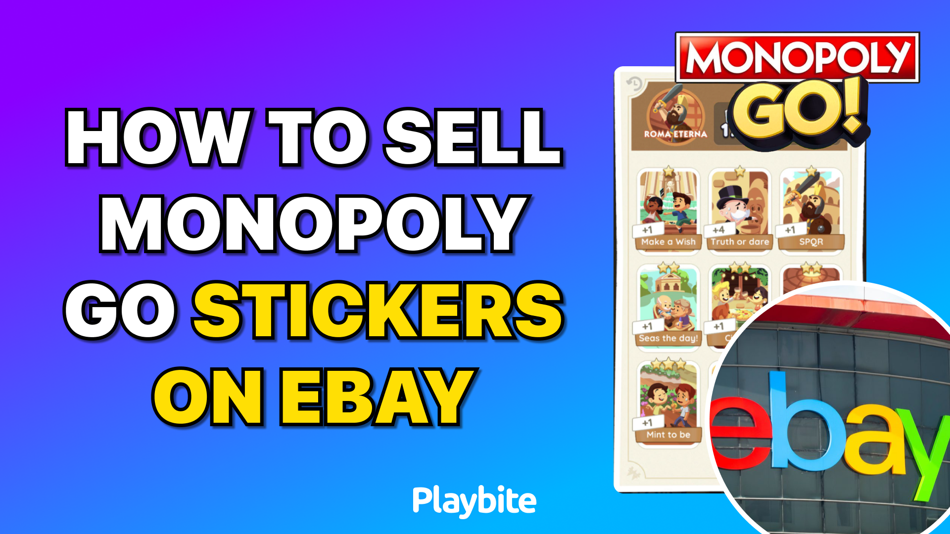 How to Sell Monopoly Go Stickers on eBay