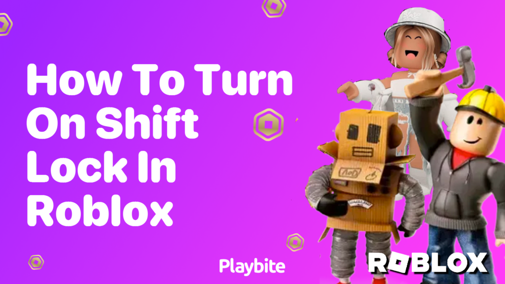 How to Turn On Shift Lock in Roblox Playbite