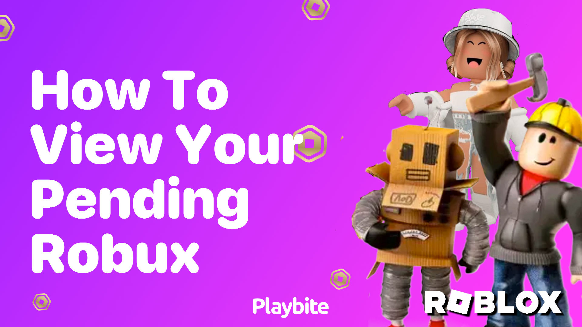How to View Your Pending Robux in Roblox