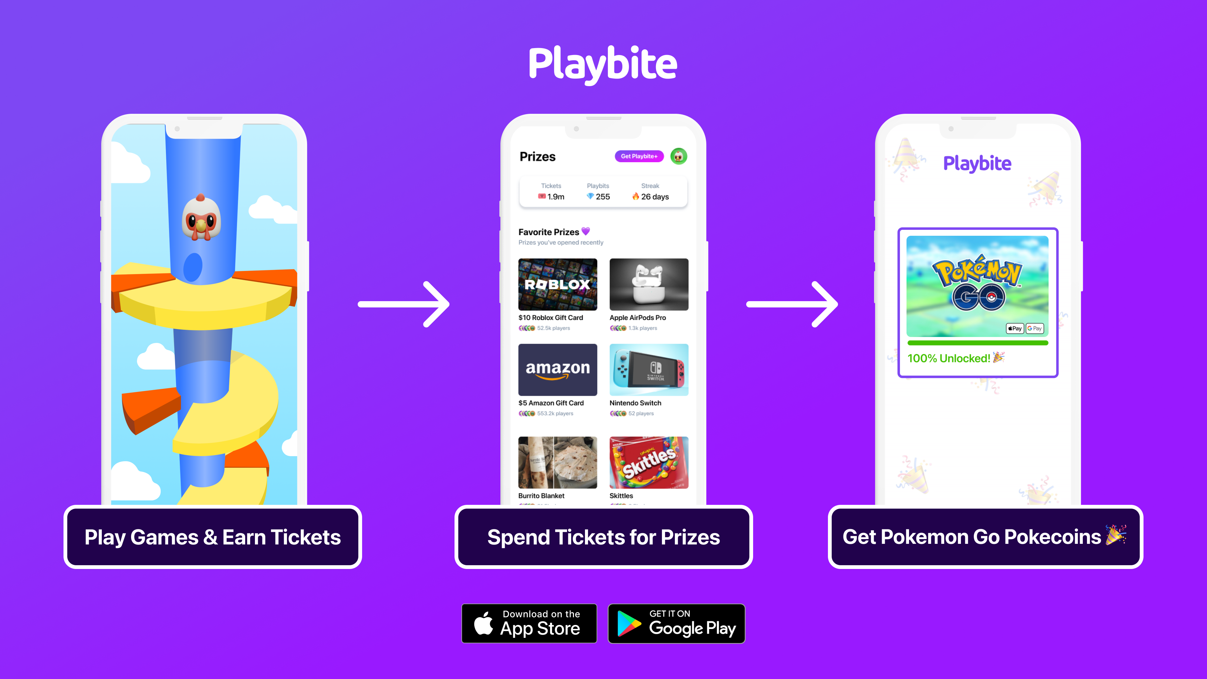 Win PokeCoins by playing fun games on Playbite