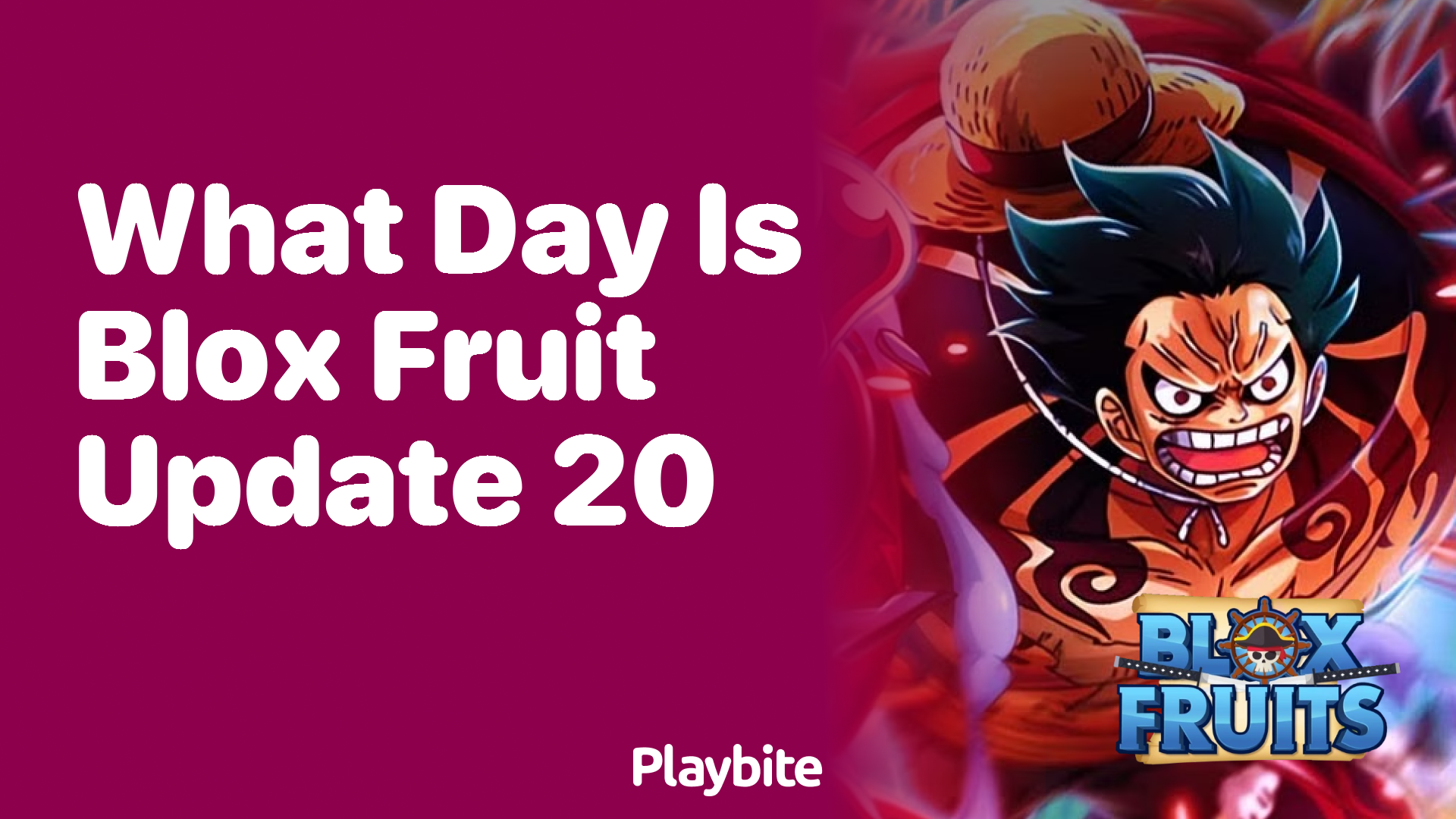 What Day Is Blox Fruit Update 20?