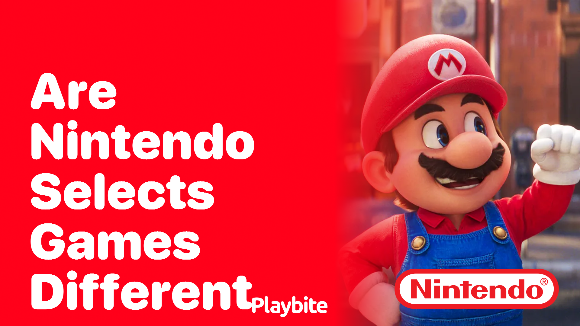 Are Nintendo Selects Games Different?
