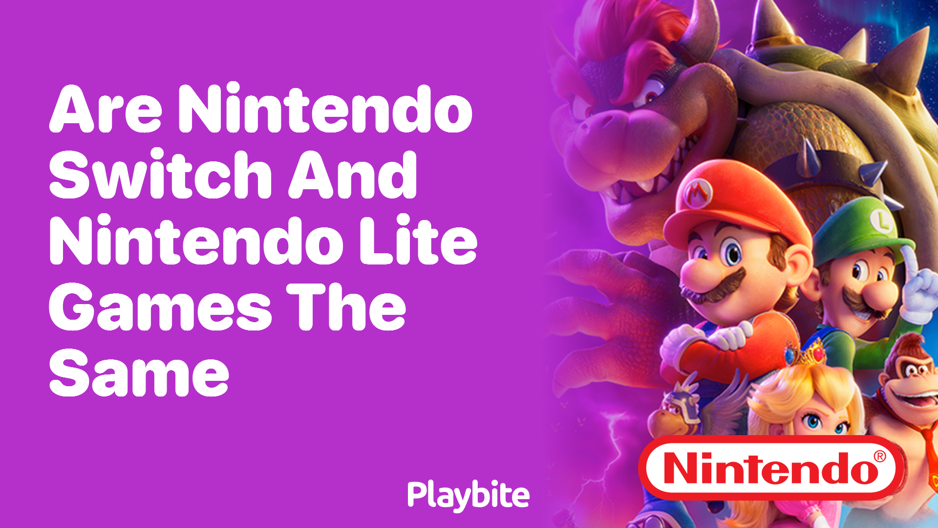 Are Nintendo Switch and Nintendo Lite Games the Same?