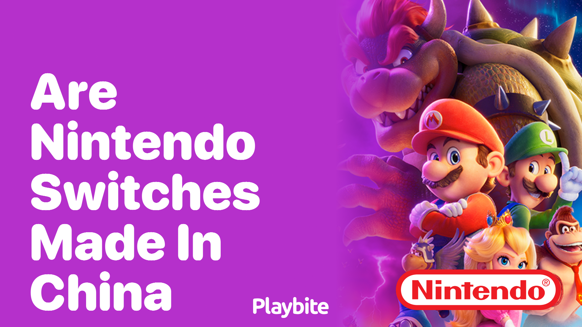 Are Nintendo Switches Made in China?