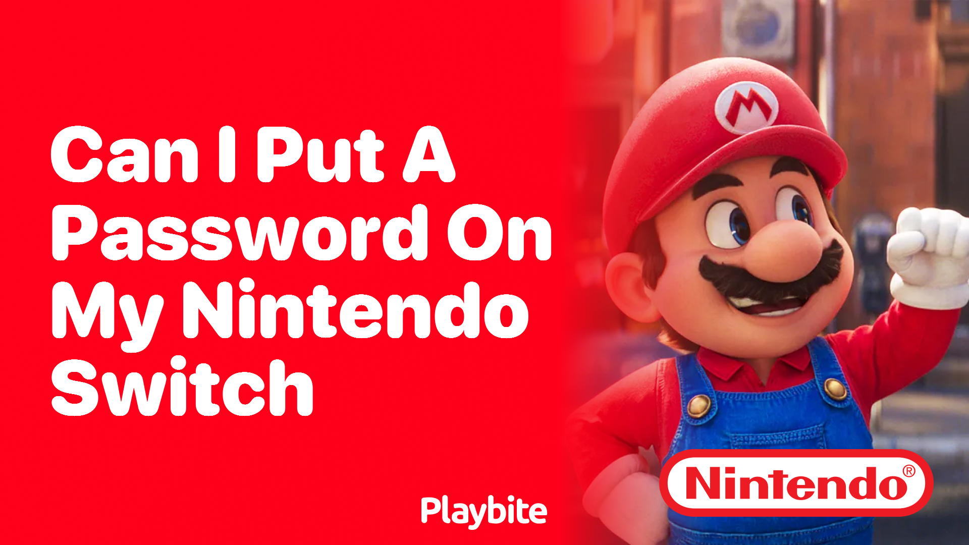 Can I Put a Password on My Nintendo Switch?