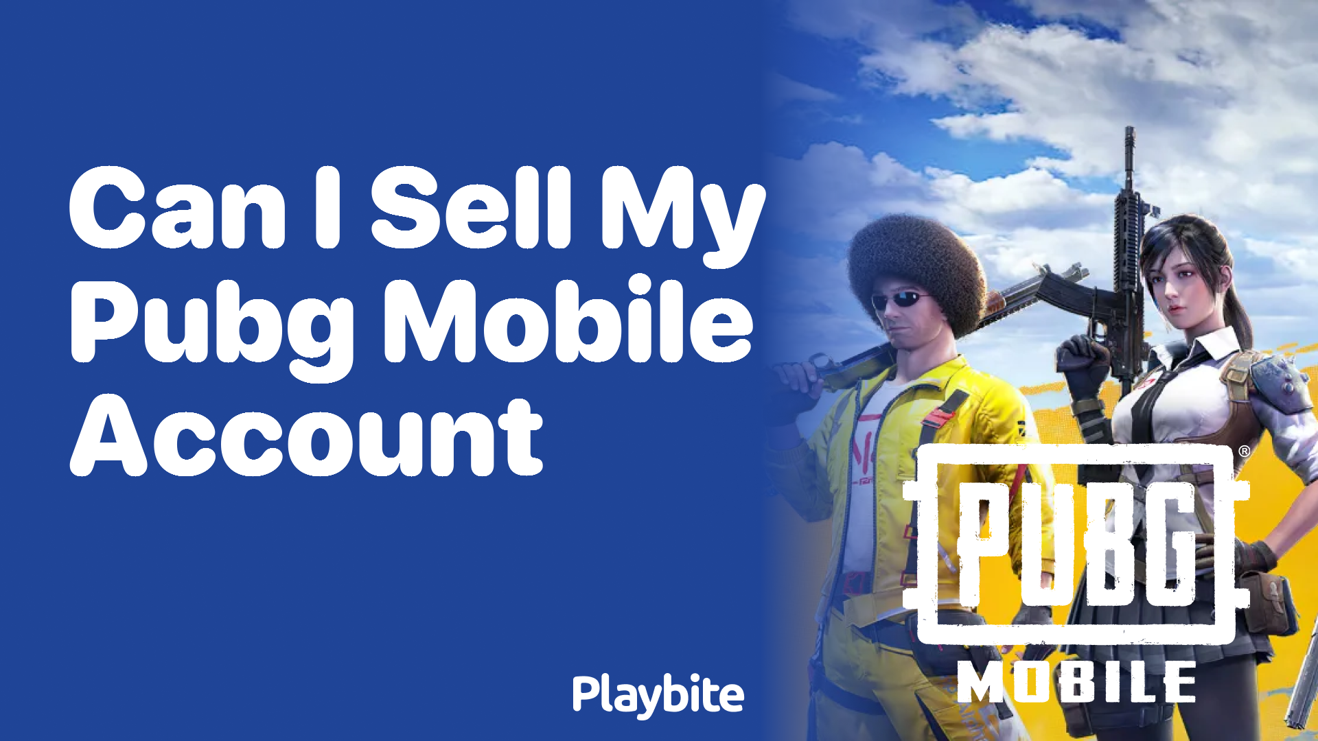 Can I sell my PUBG Mobile account?