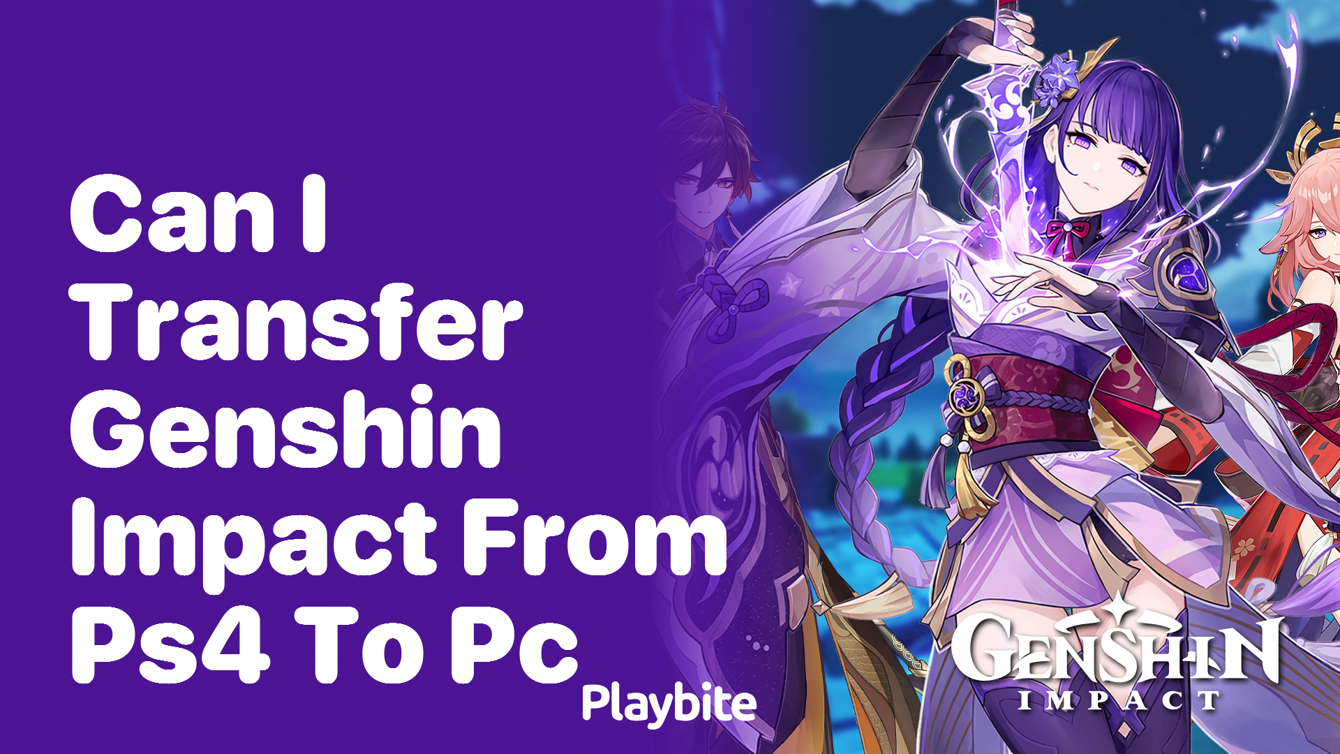 Can I Transfer Genshin Impact from PS4 to PC?