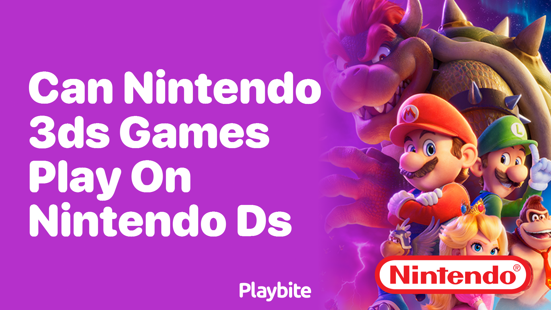 Can Nintendo 3DS Games Play on Nintendo DS?