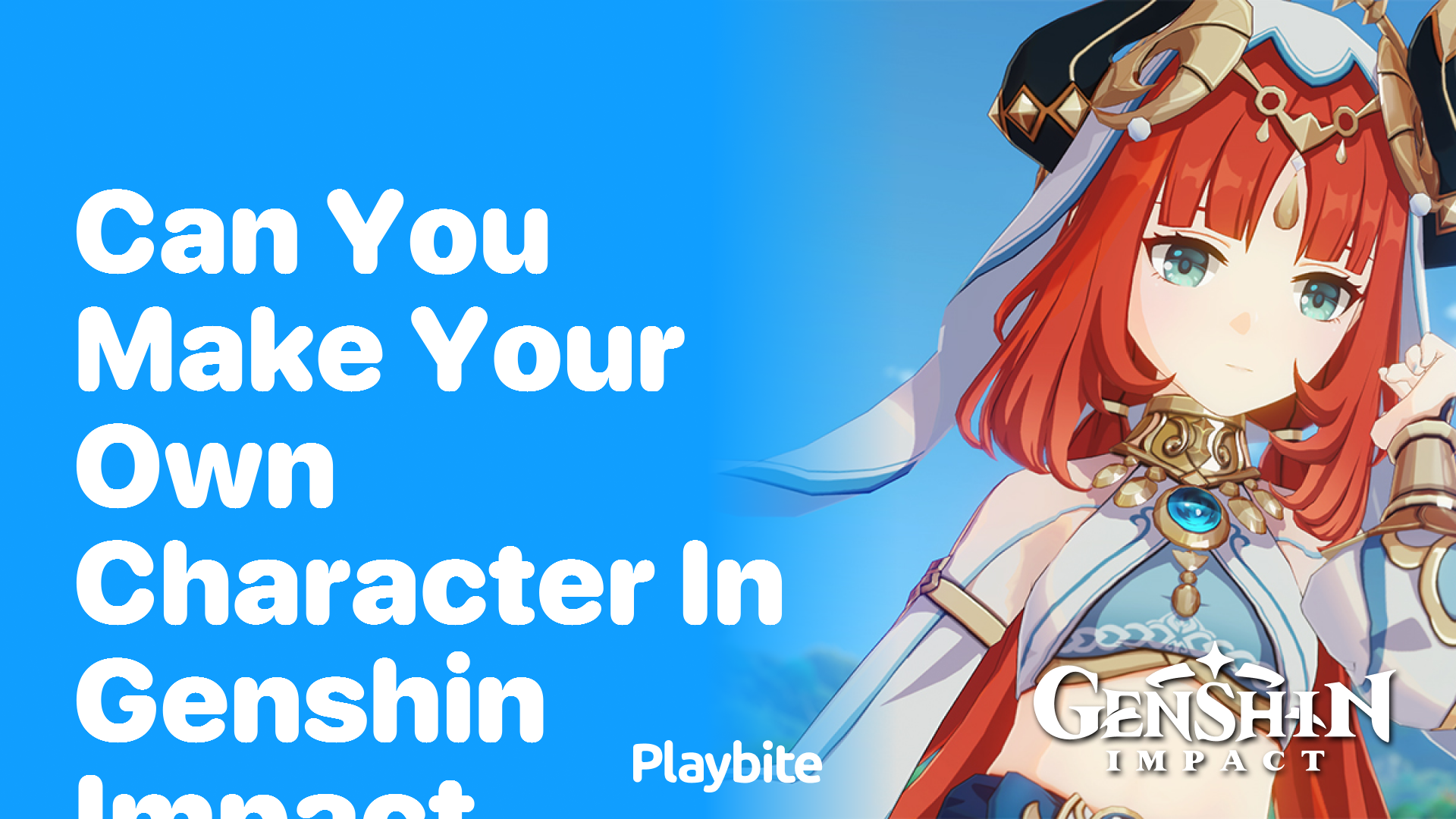 Can you make your own character in Genshin Impact?