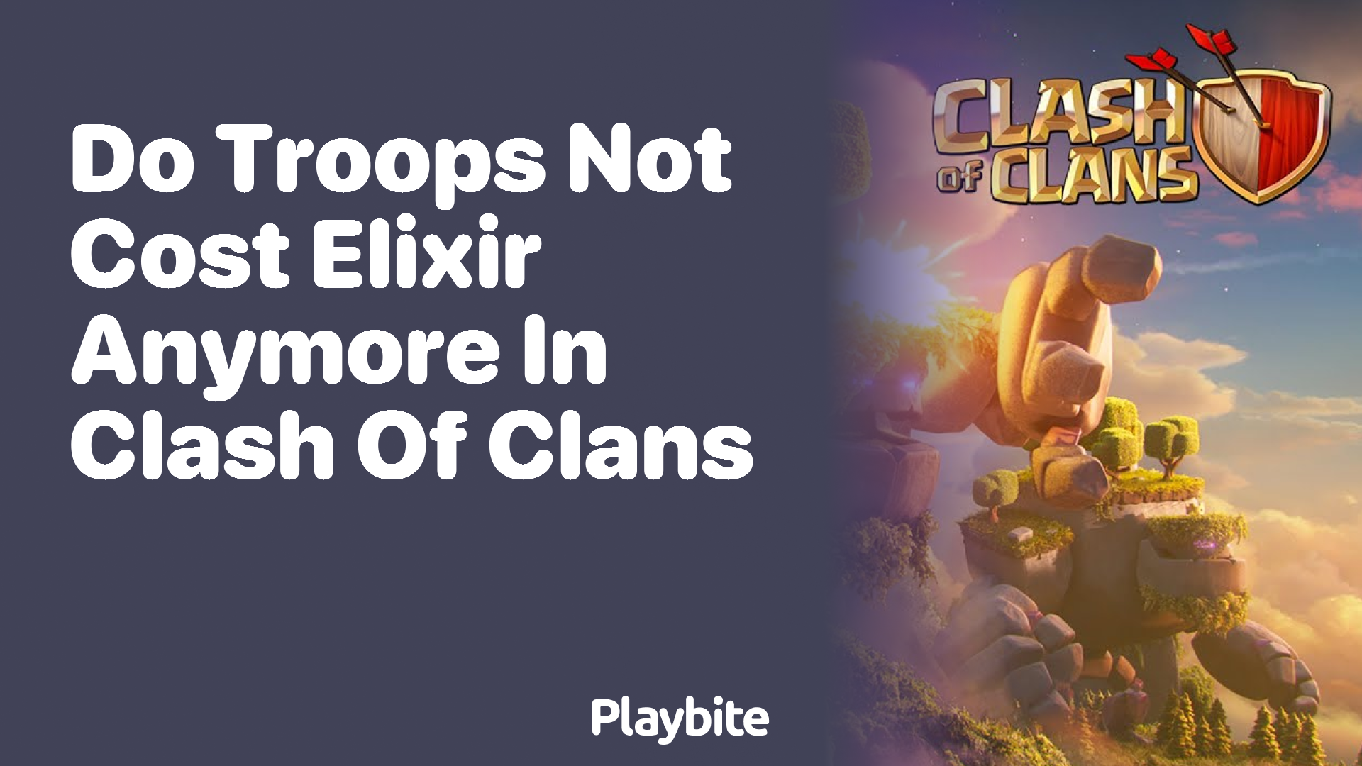 Do Troops Not Cost Elixir Anymore in Clash of Clans?