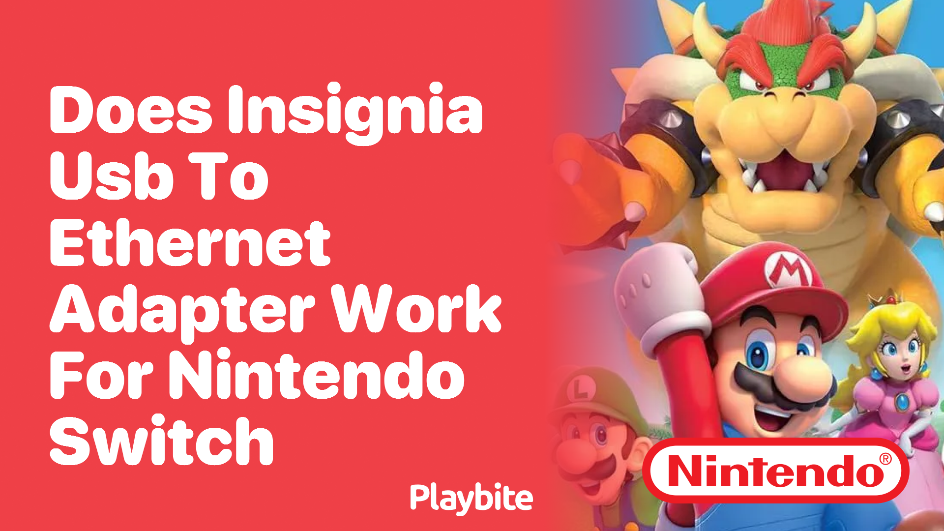 Does the Insignia USB to Ethernet Adapter Work for Nintendo Switch?