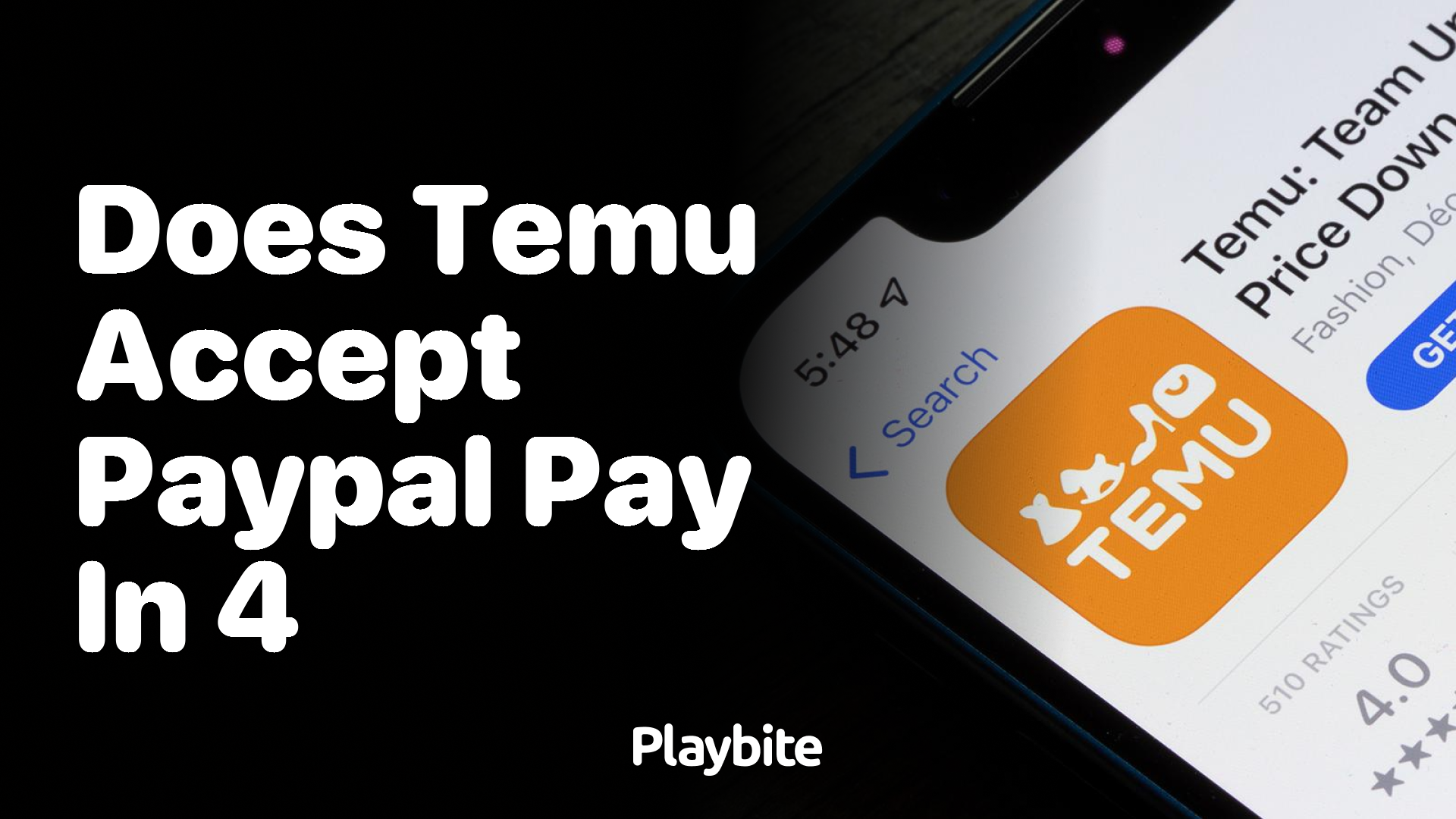 Does Temu Accept PayPal Pay in 4?