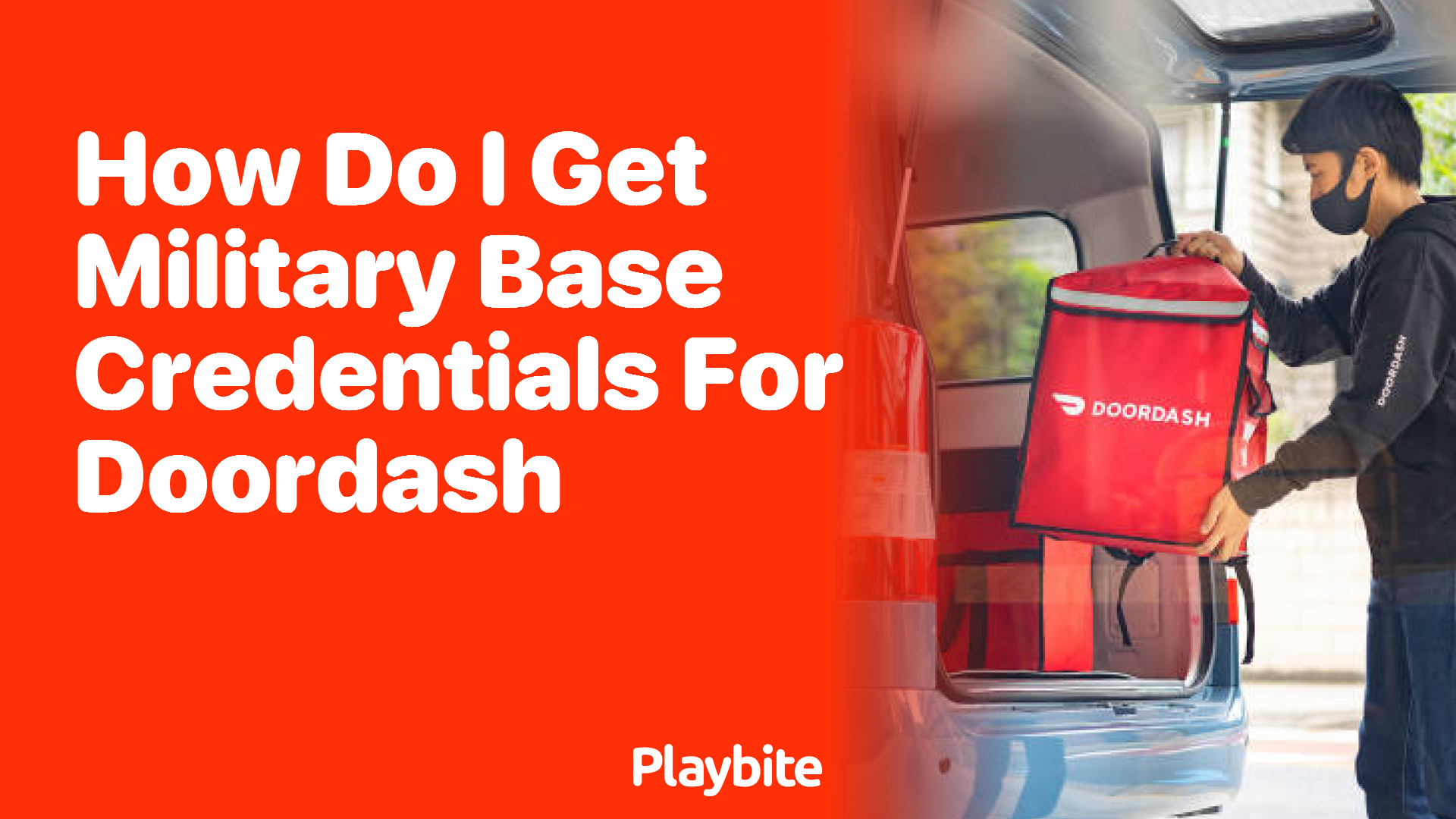 How do I get military base credentials for DoorDash?