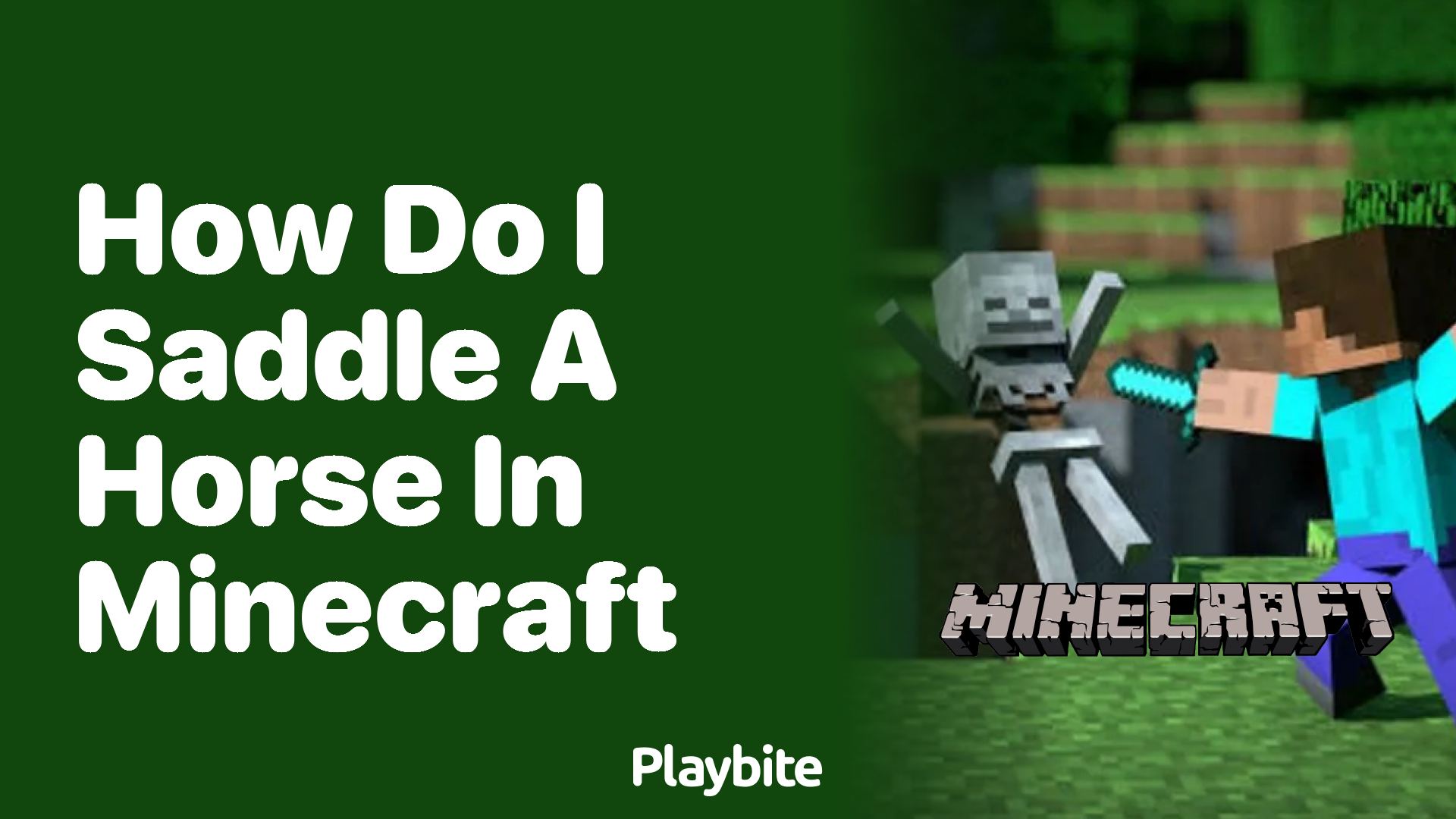 How Do I Saddle a Horse in Minecraft?