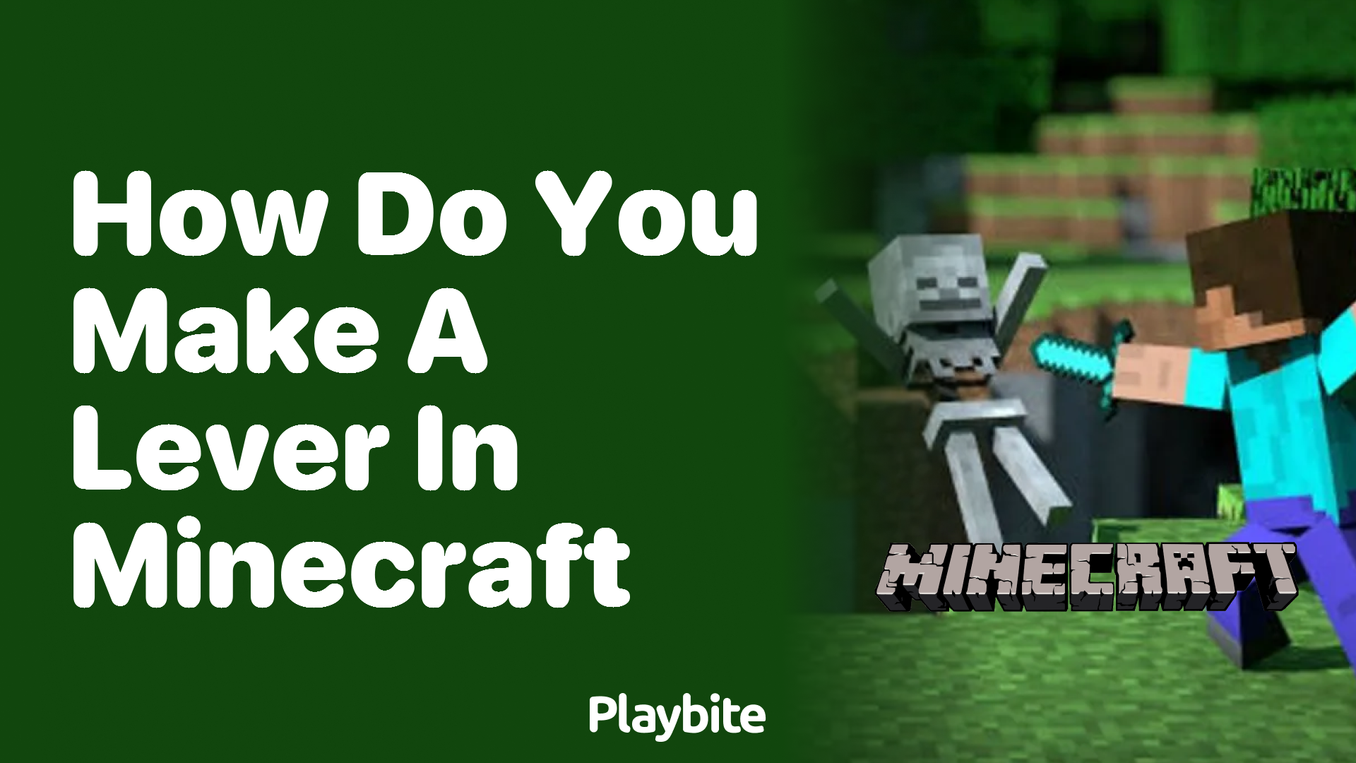How Do You Make a Lever in Minecraft?