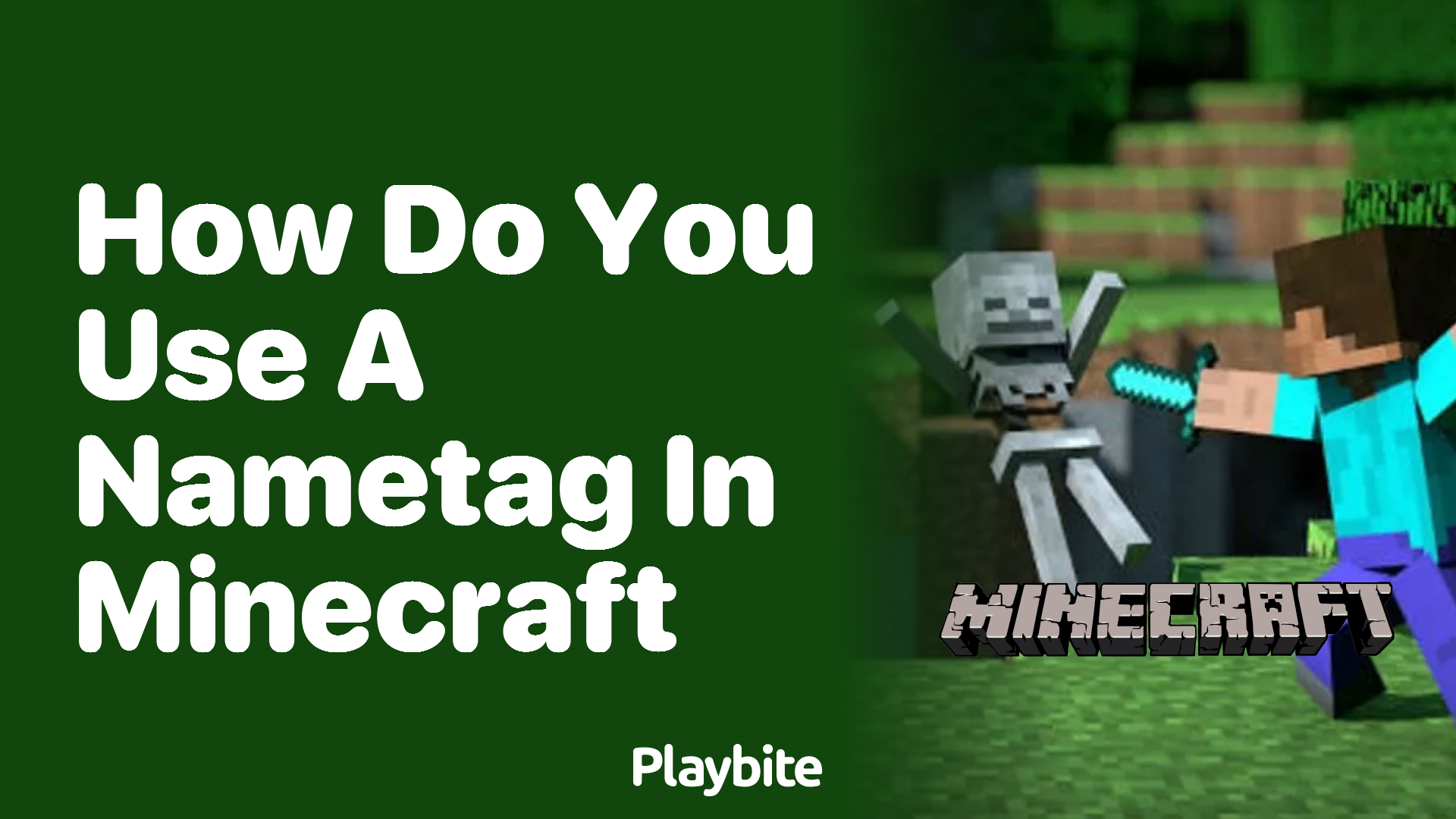 How to Use a Nametag in Minecraft