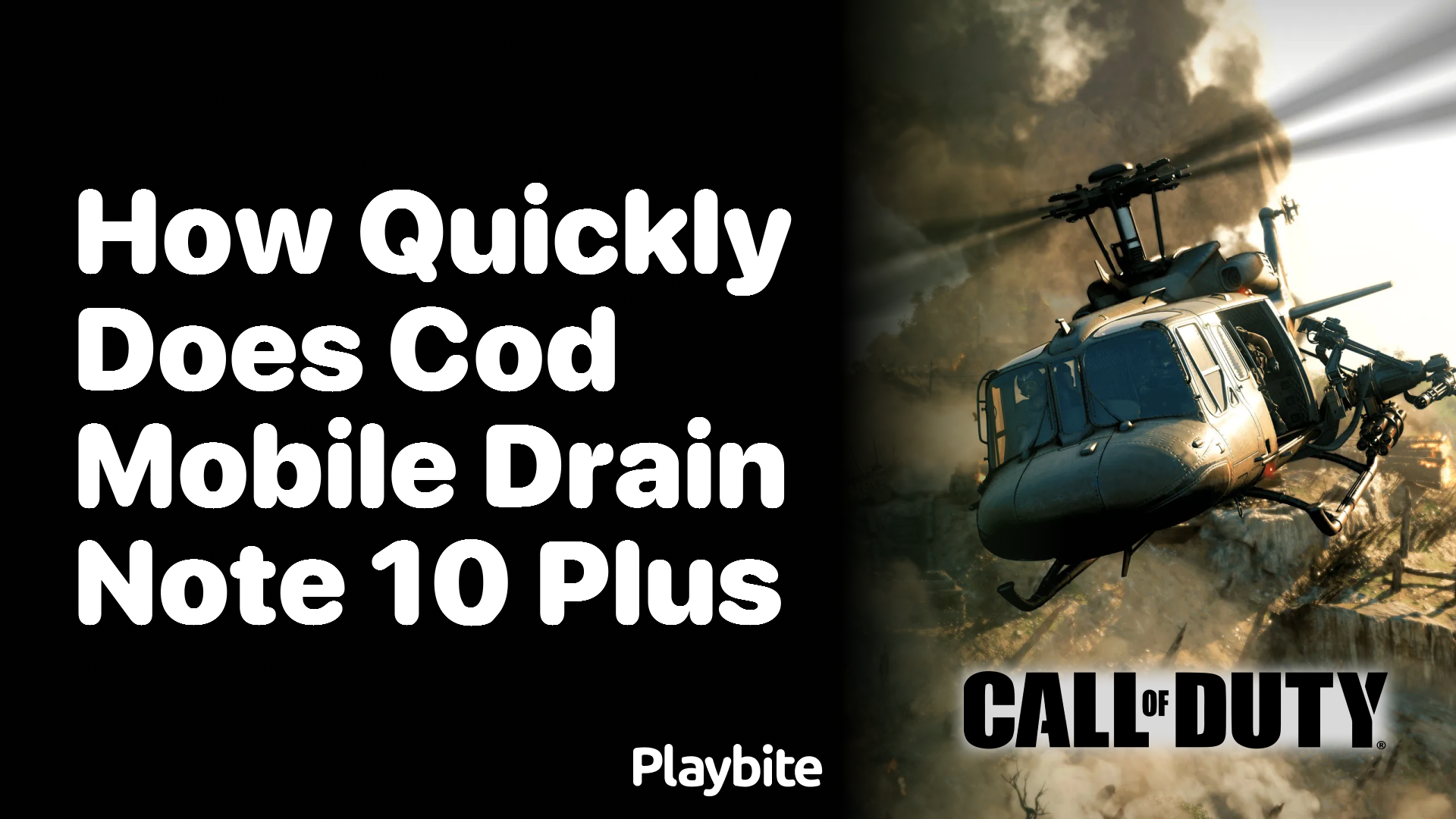 How Quickly Does COD Mobile Drain the Note 10 Plus Battery?