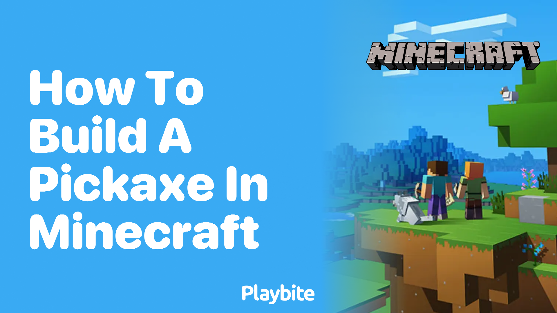 How to Build a Pickaxe in Minecraft - Playbite