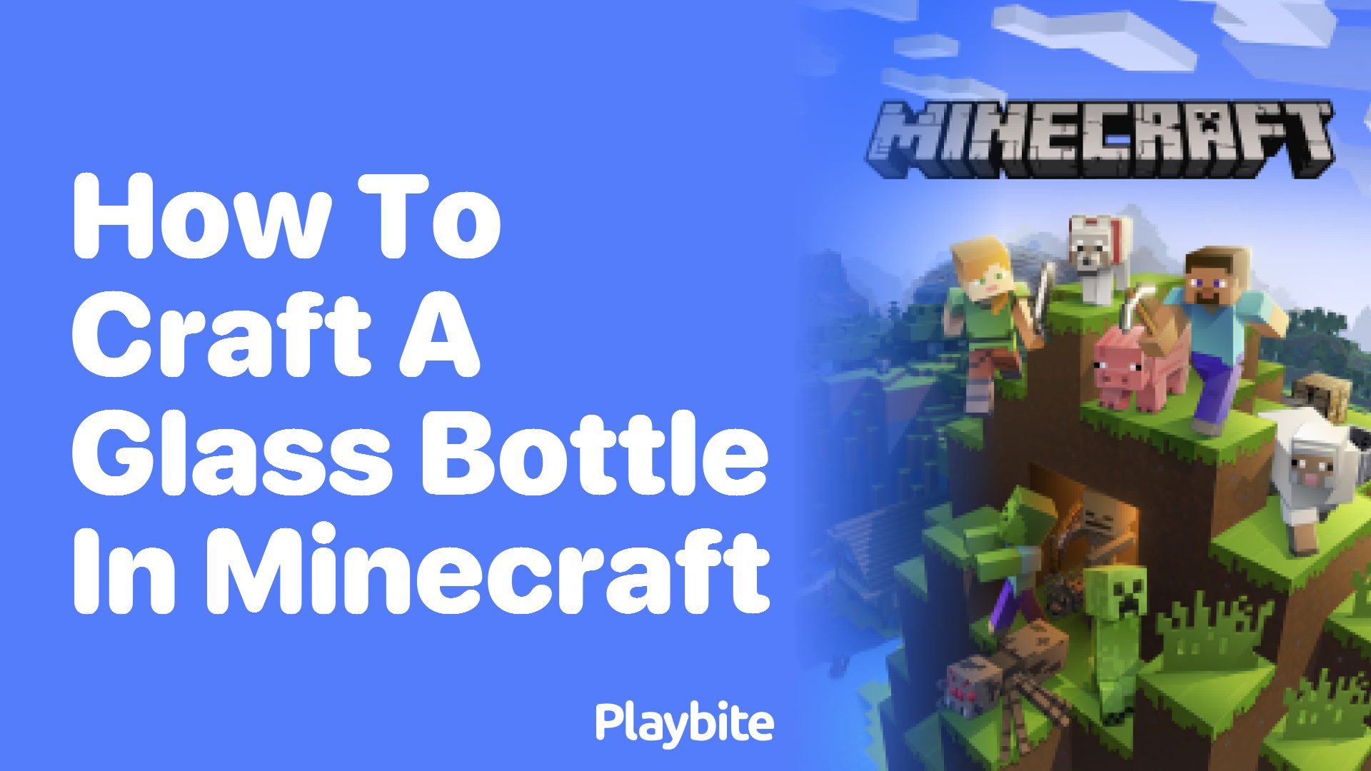 How to Craft a Glass Bottle in Minecraft