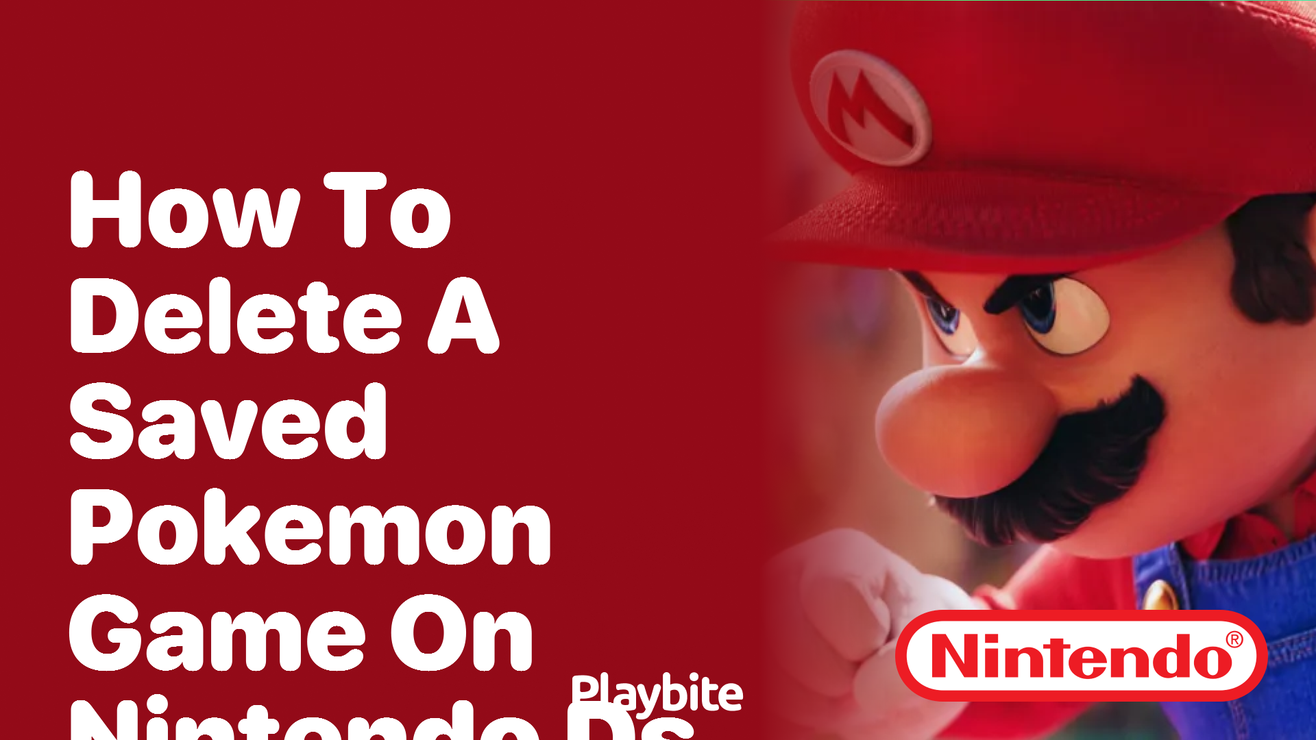 How to Delete a Saved Pokémon Game on Nintendo DS