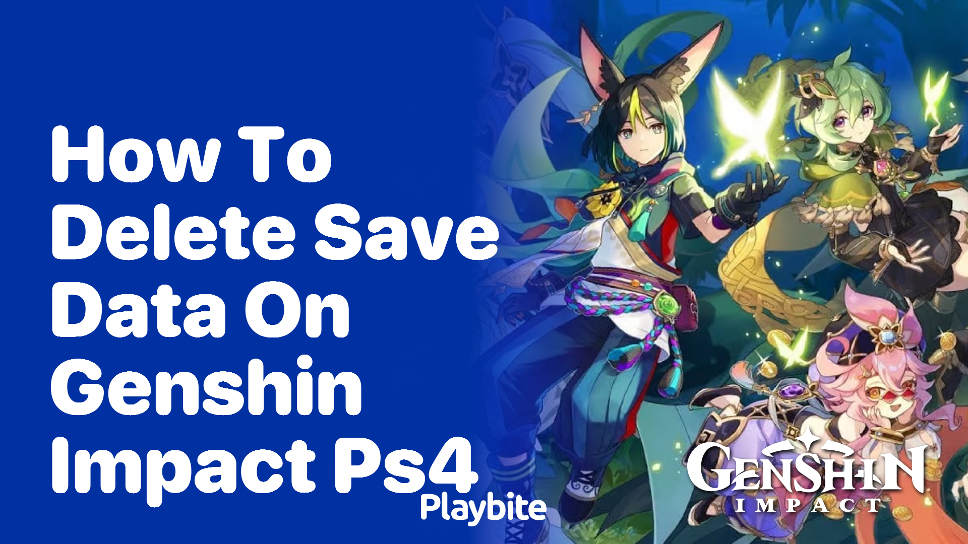 How to Delete Save Data on Genshin Impact for PS4