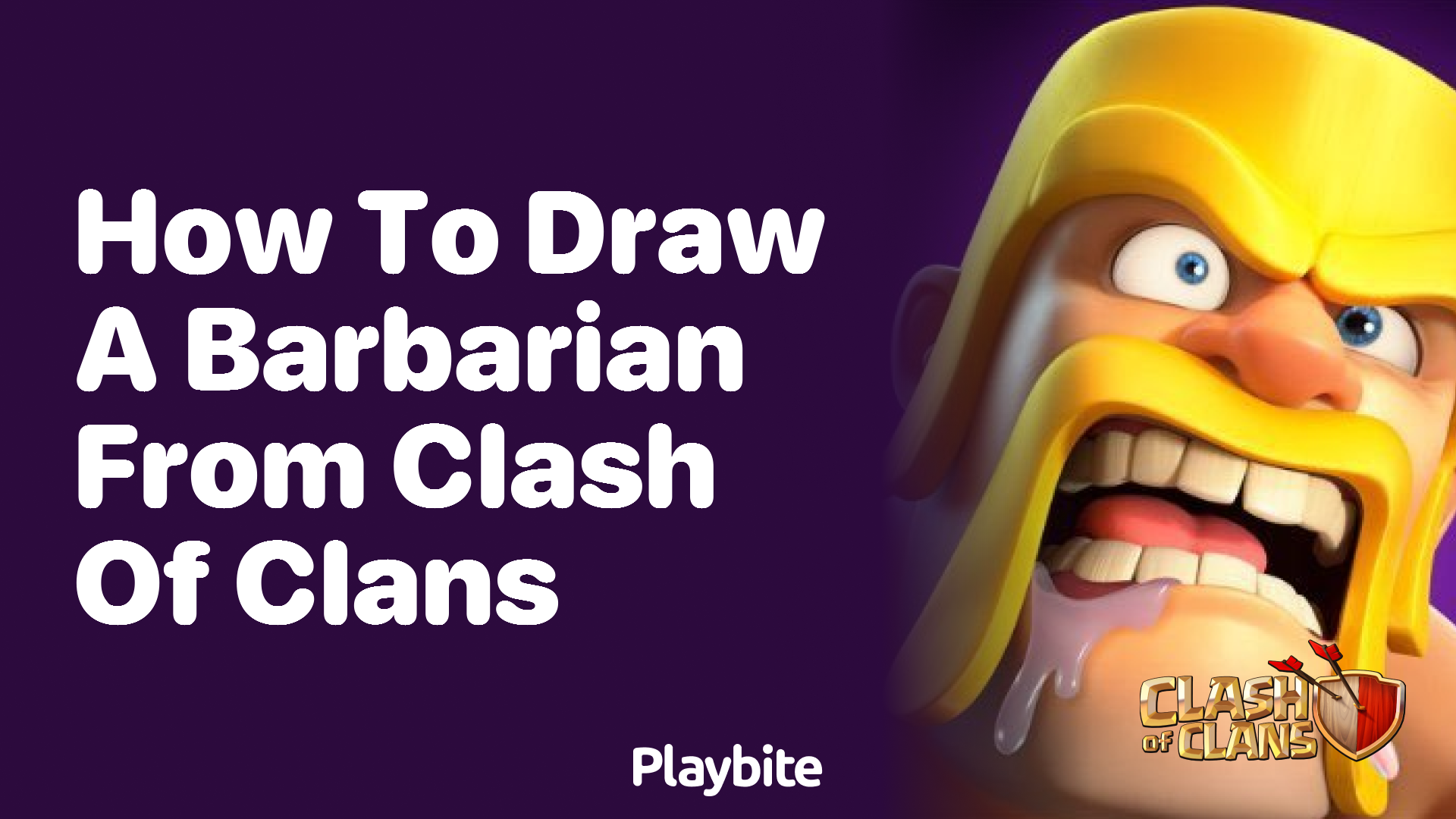How to Draw a Barbarian from Clash of Clans