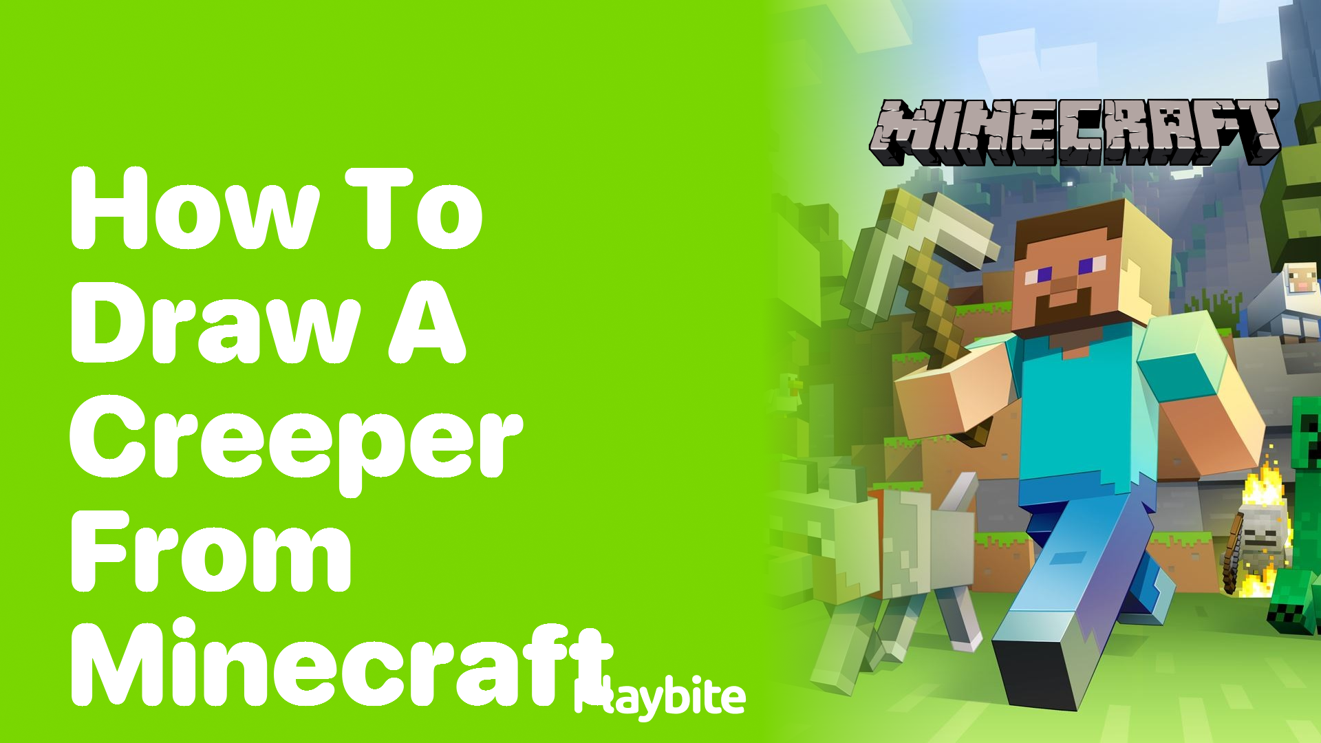 How to Draw a Creeper from Minecraft