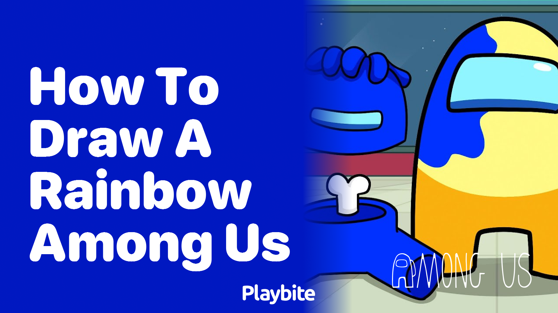 How to Draw a Rainbow Among Us Character