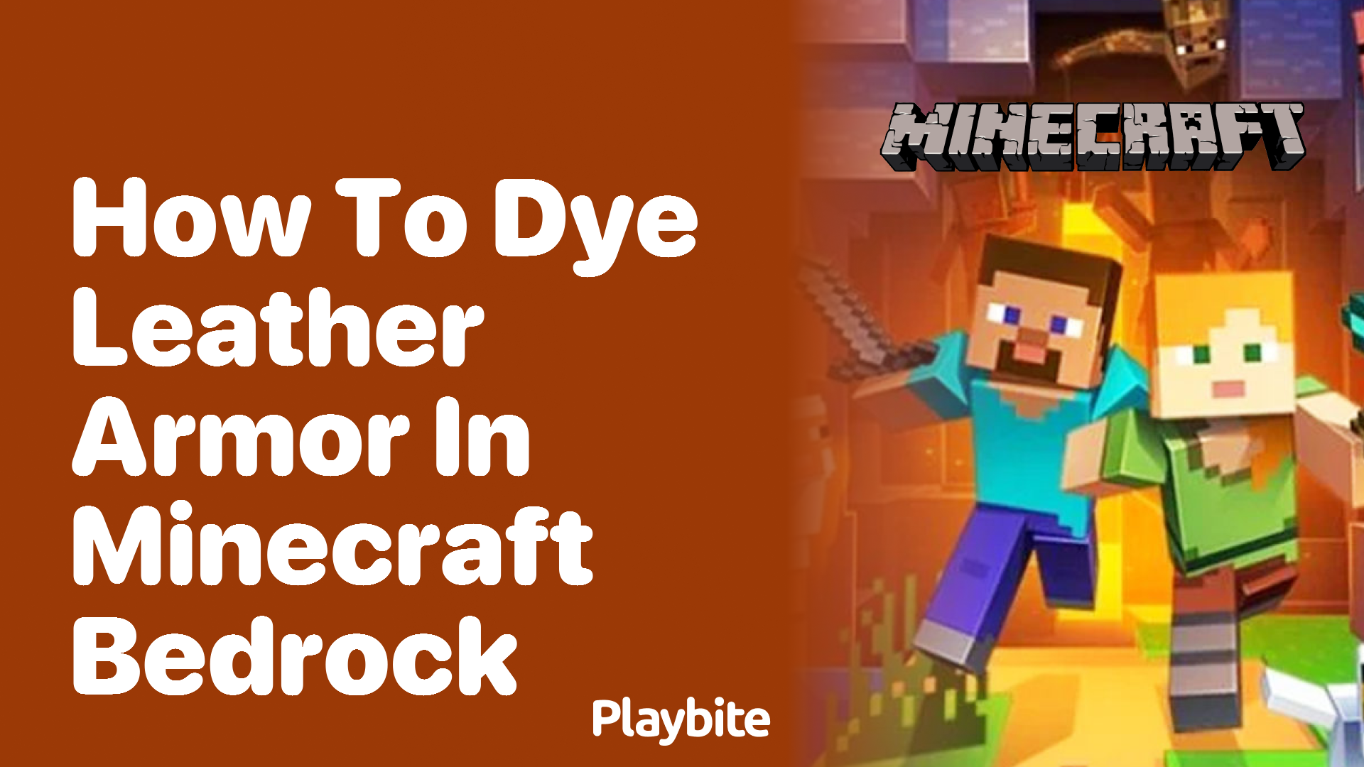 How To Dye Leather Armor in Minecraft Bedrock Playbite