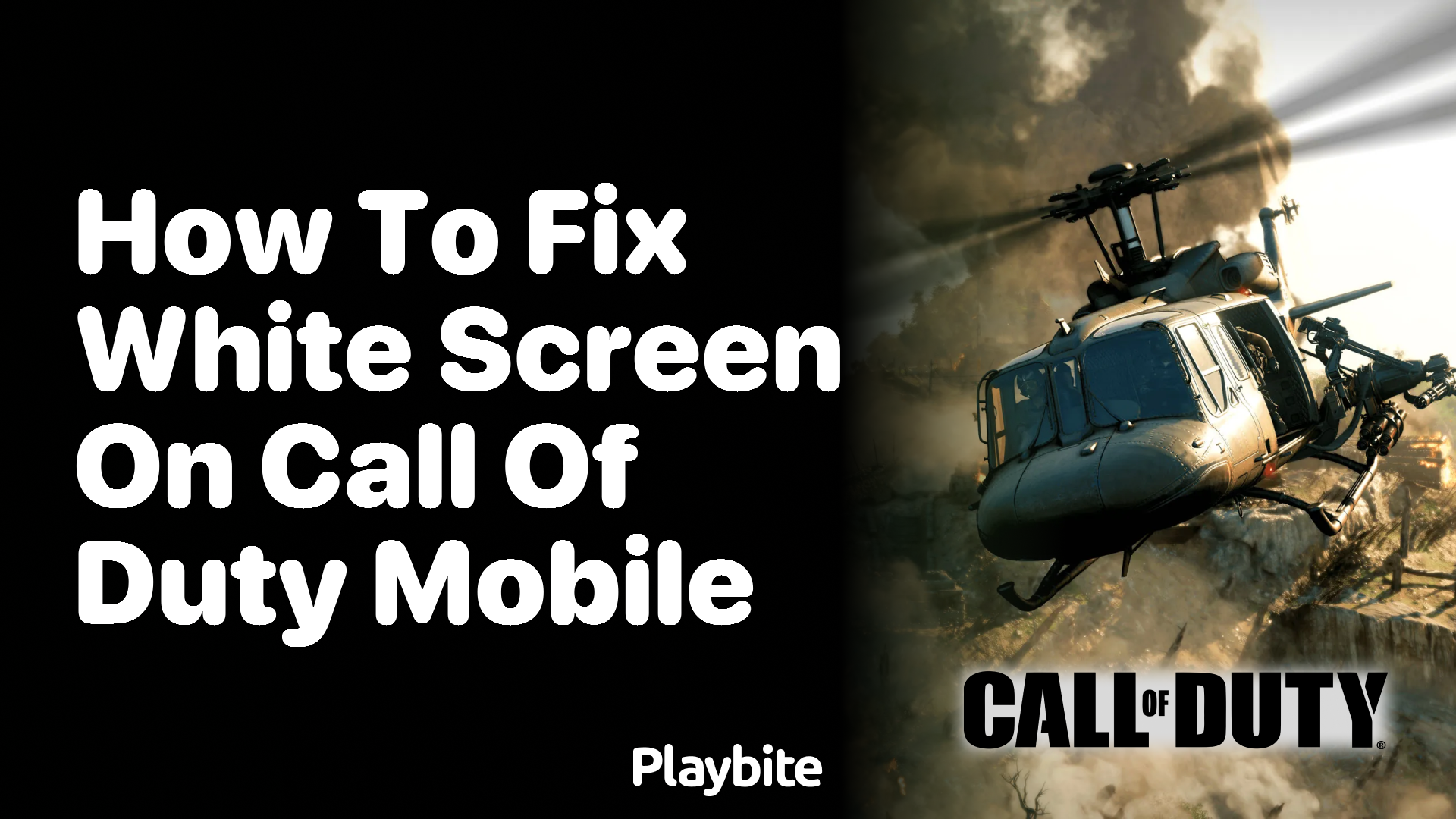 How to Fix White Screen on Call of Duty Mobile Playbite