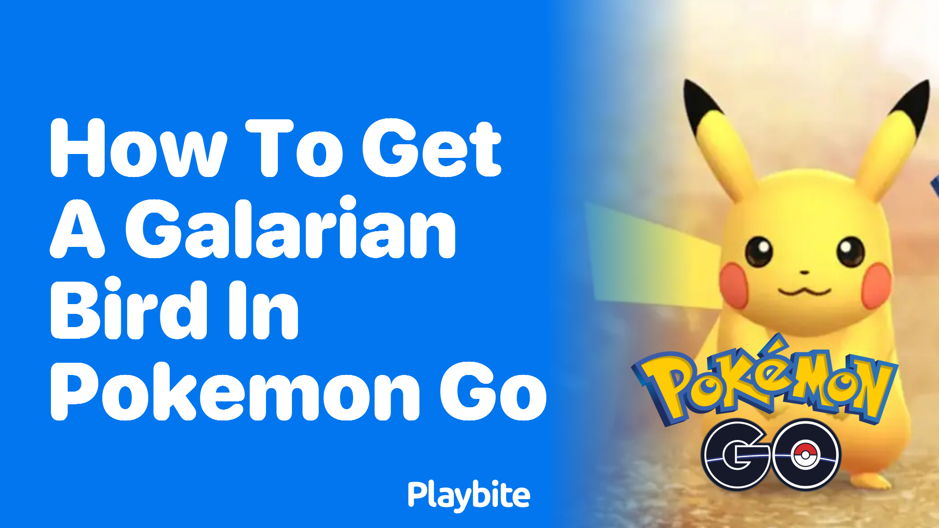 How to Get a Galarian Bird in Pokemon GO