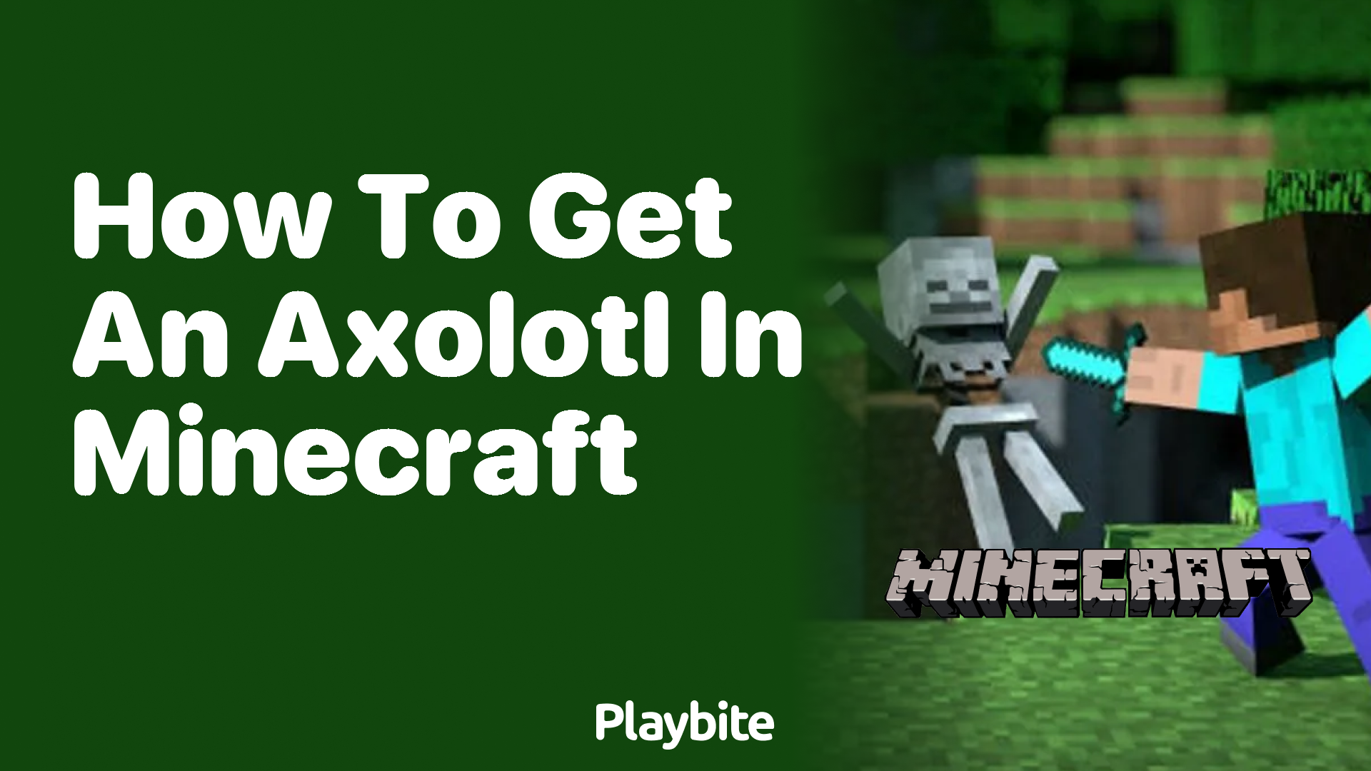 How to Get an Axolotl in Minecraft