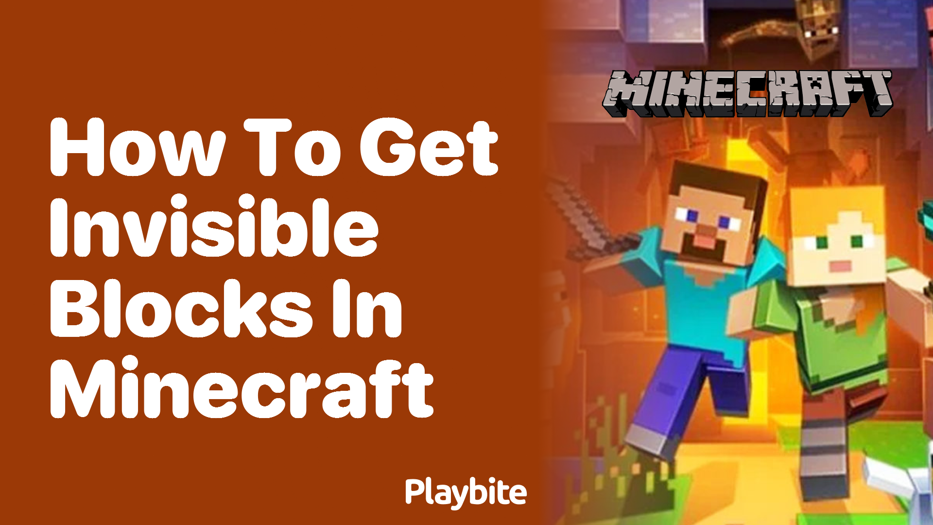 How to get invisible blocks in minecraft Playbite