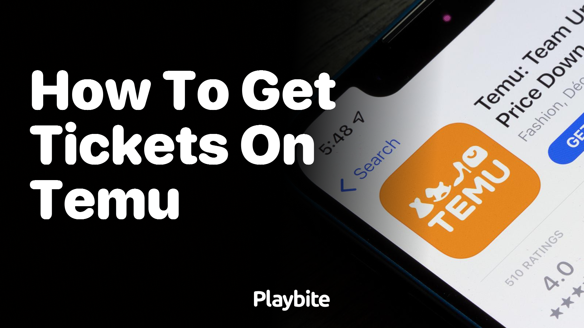 How to get tickets on Temu