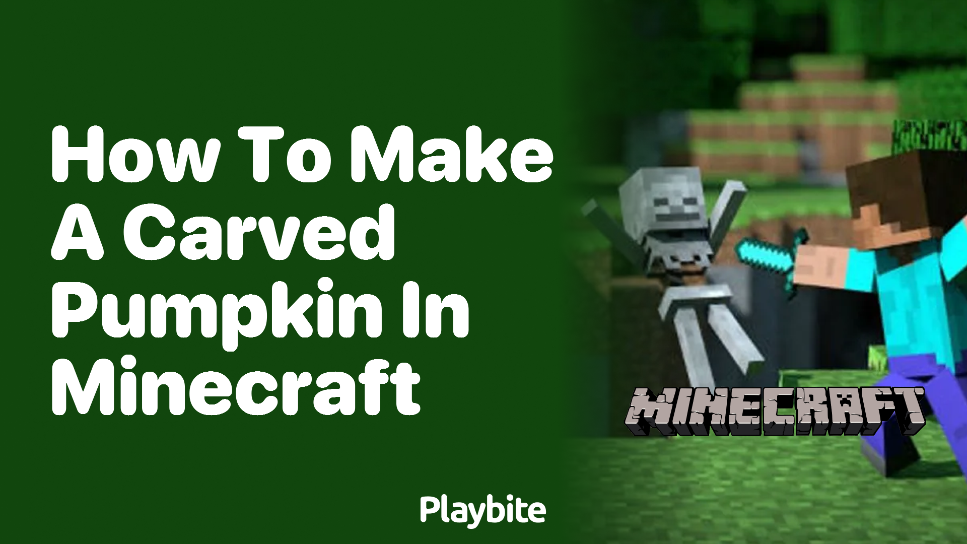 How to Make a Carved Pumpkin in Minecraft