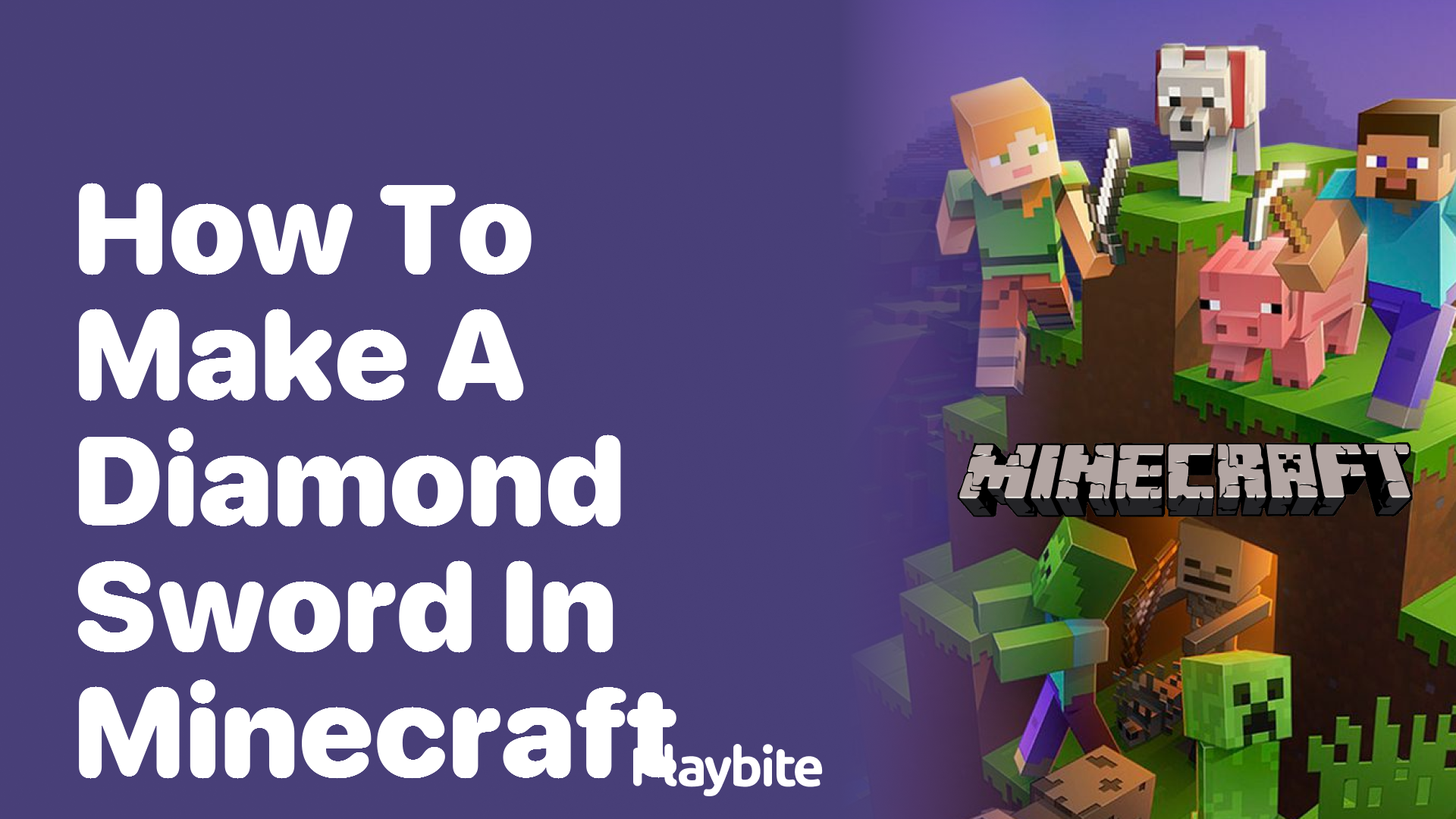 How to Make a Diamond Sword in Minecraft