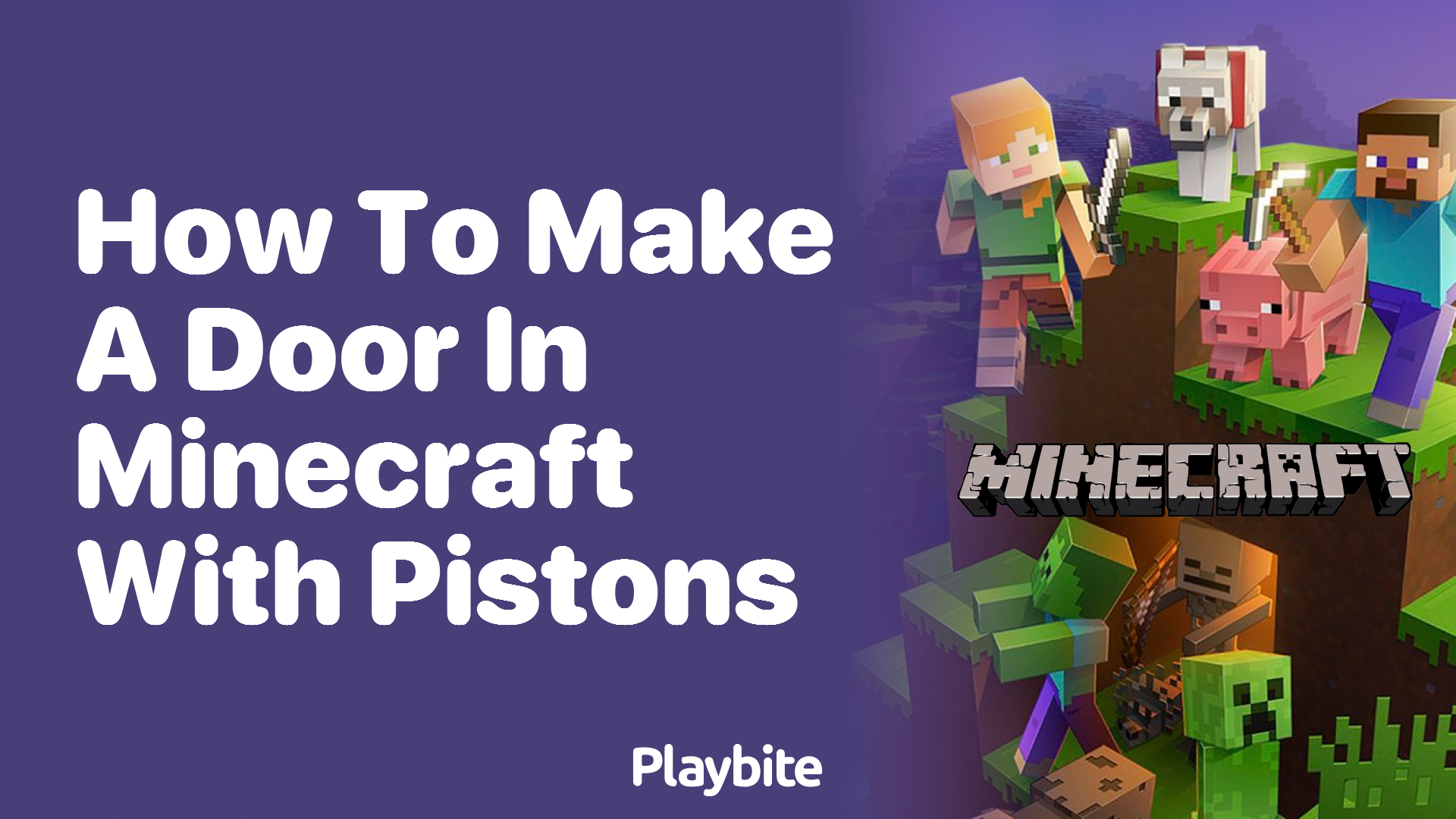 How to Make a Door in Minecraft with Pistons