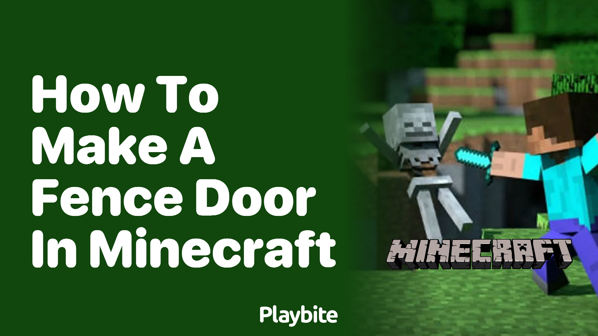 How to Make a Fence Door in Minecraft