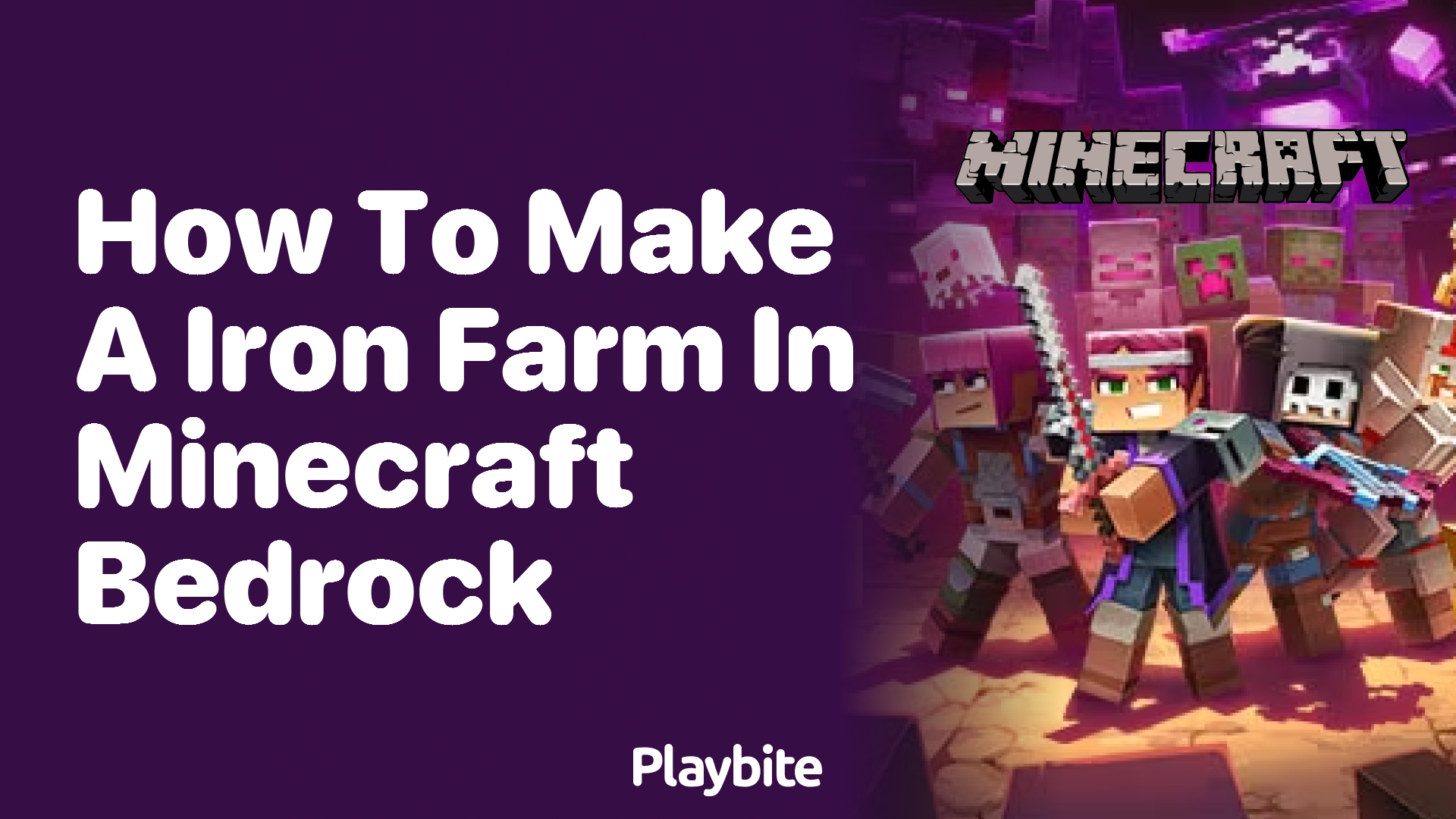 How to Make an Iron Farm in Minecraft Bedrock