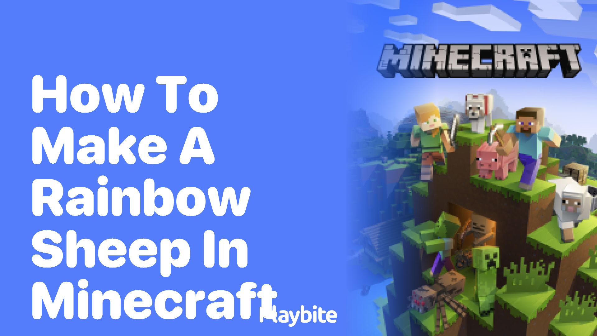 How to Make a Rainbow Sheep in Minecraft
