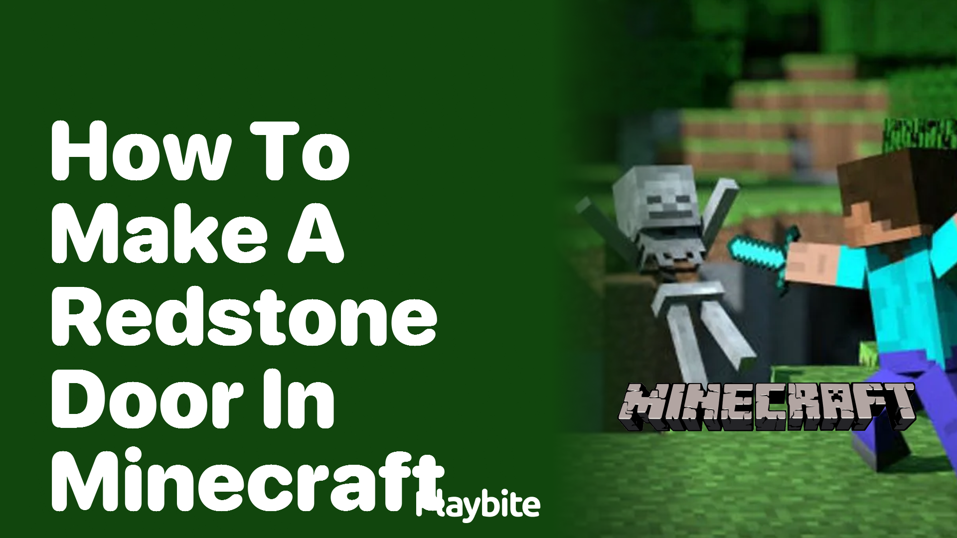 How to Make a Redstone Door in Minecraft