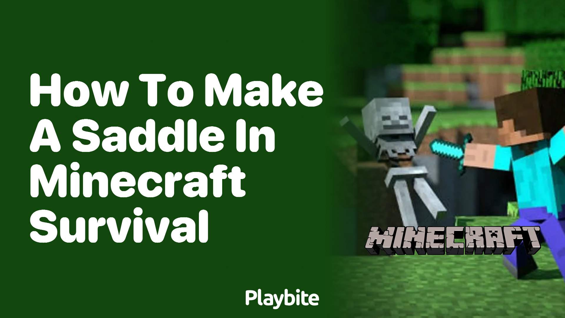 How to Make a Saddle in Minecraft Survival Playbite